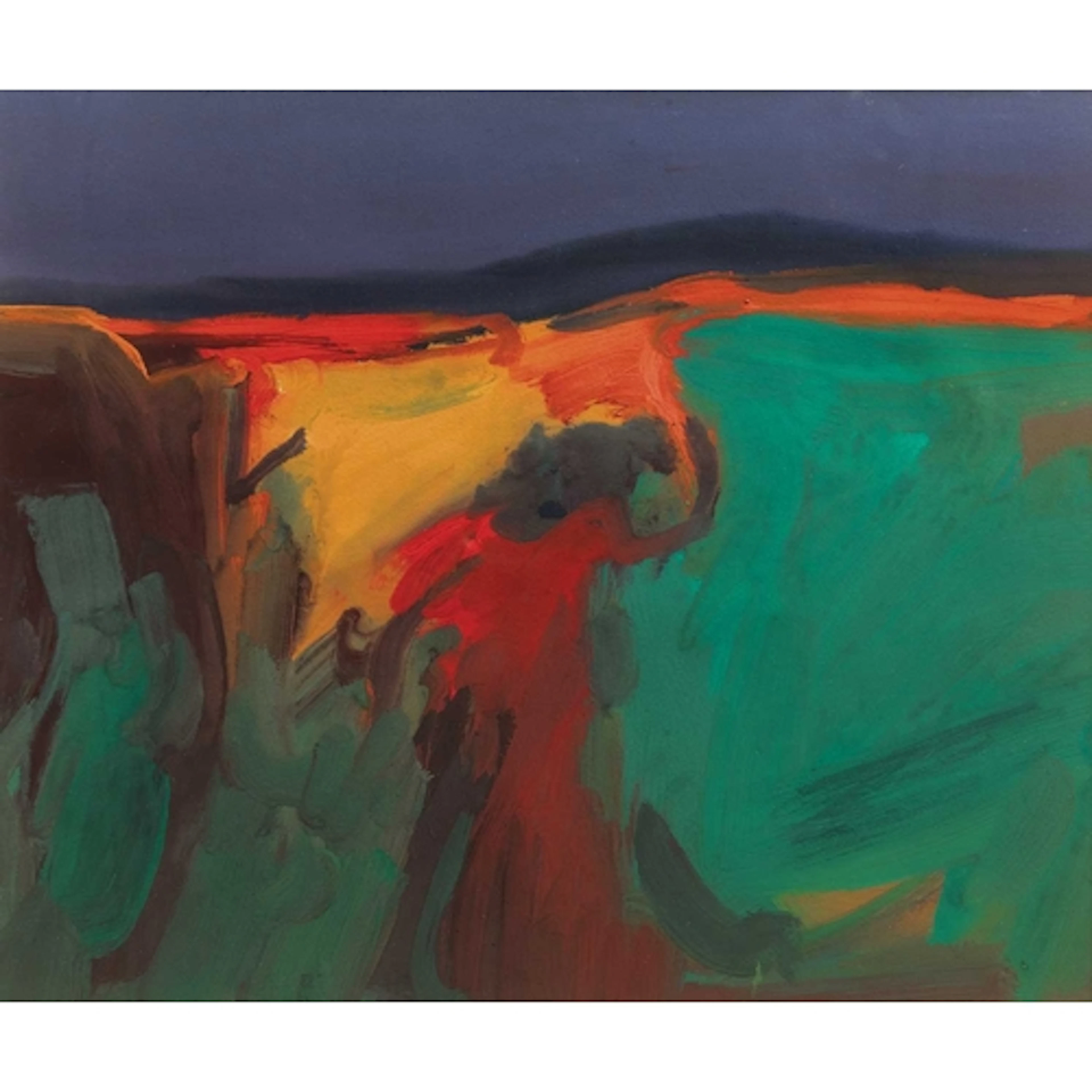 § John MILLER (1931-2002) Penwith Landscape Gouache, stamp s...