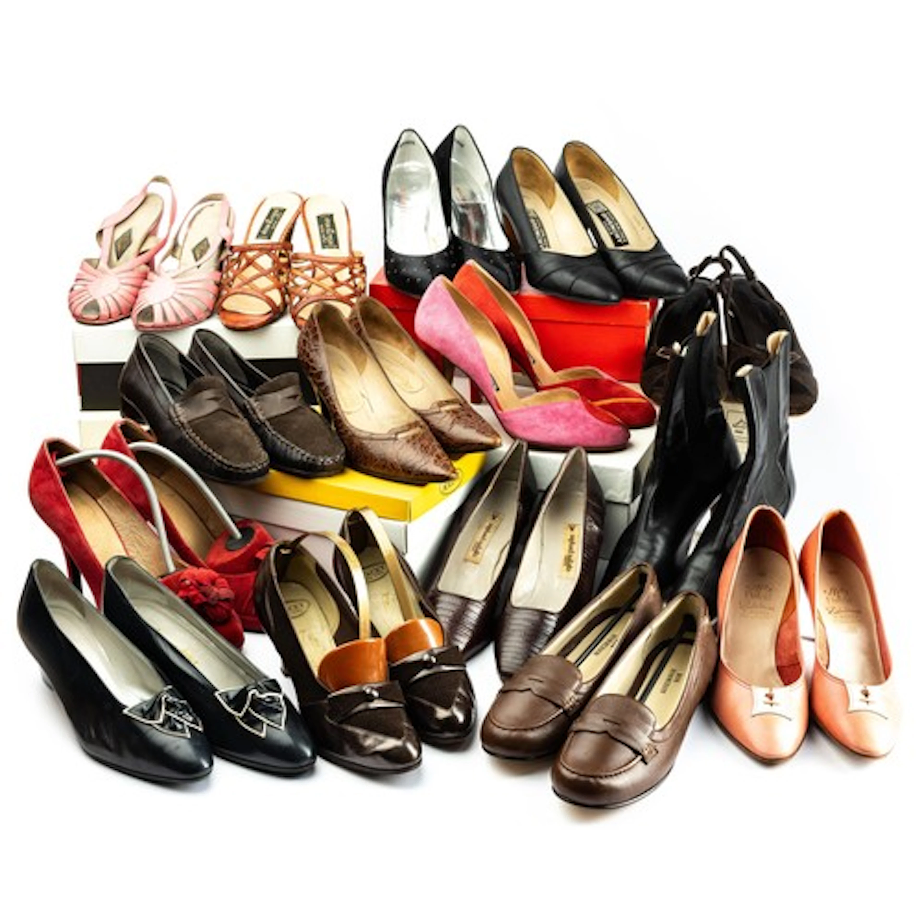 A quantity of Ladies shoes, some in original boxes, includes...