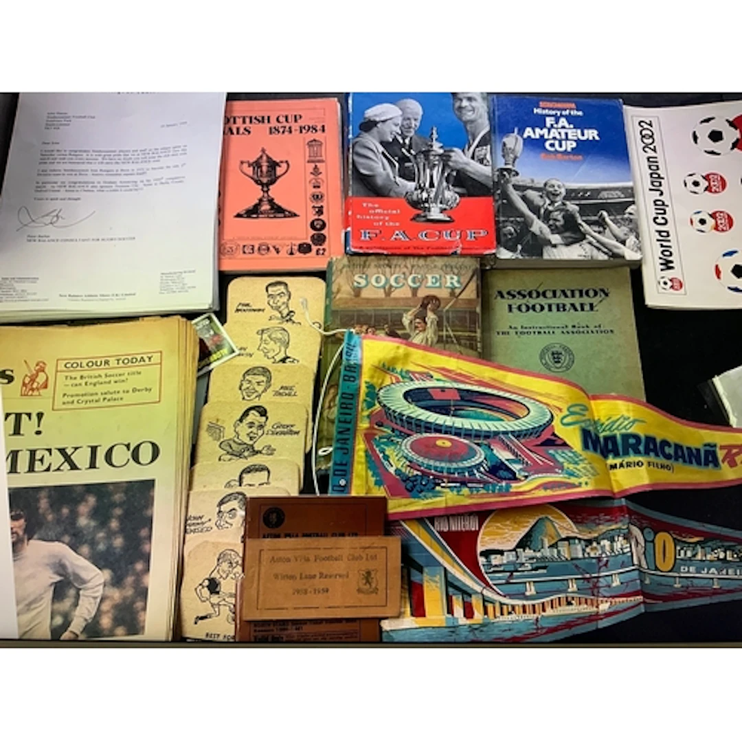 Football Memorabilia Box: Books on the history of the FA Cup...