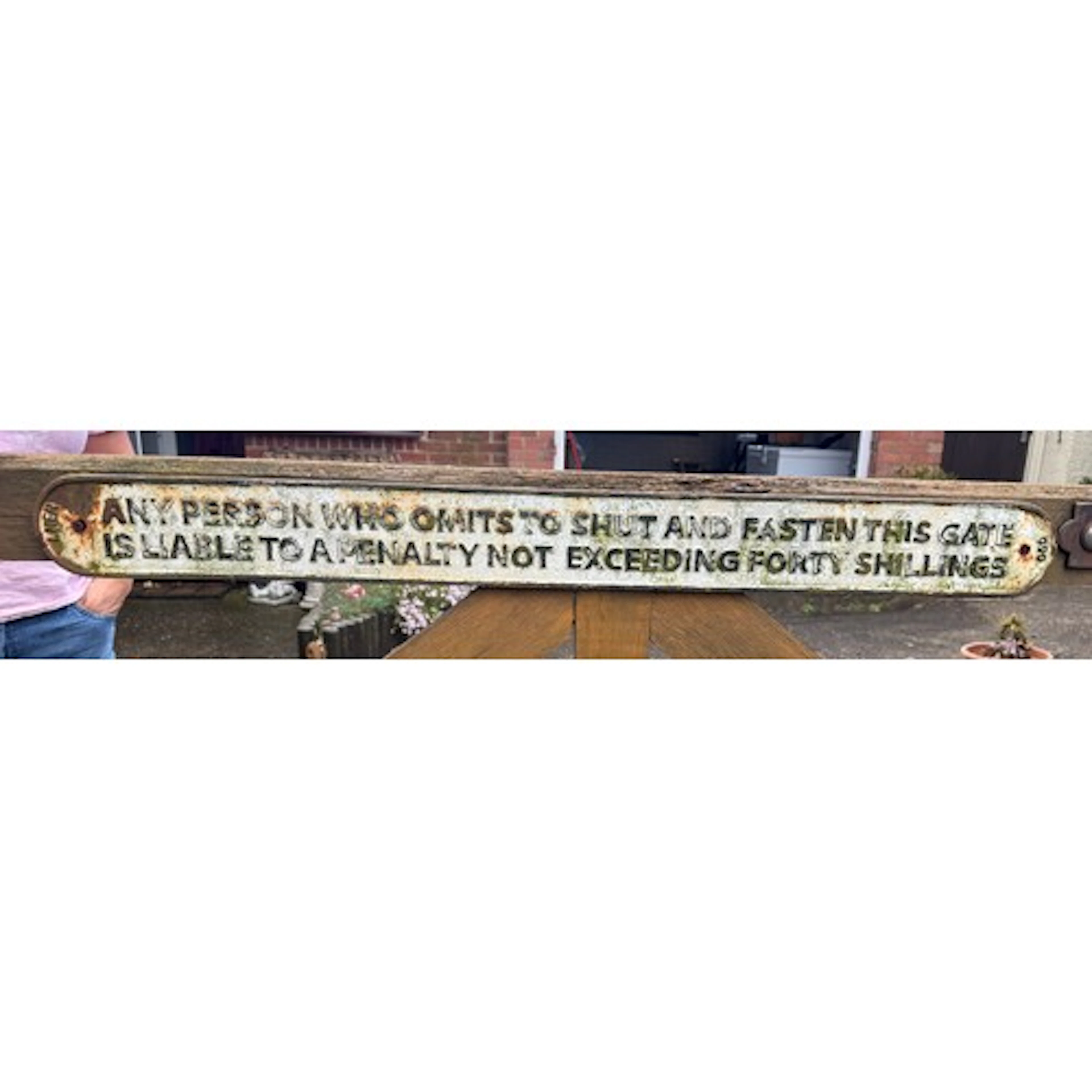 A vintage LNER cast iron railway sign. 97cm l.