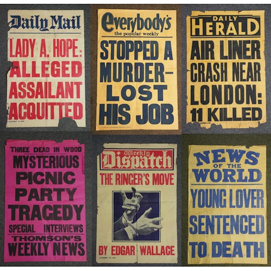 Six national news newspaper headline posters - Daily Herald ...