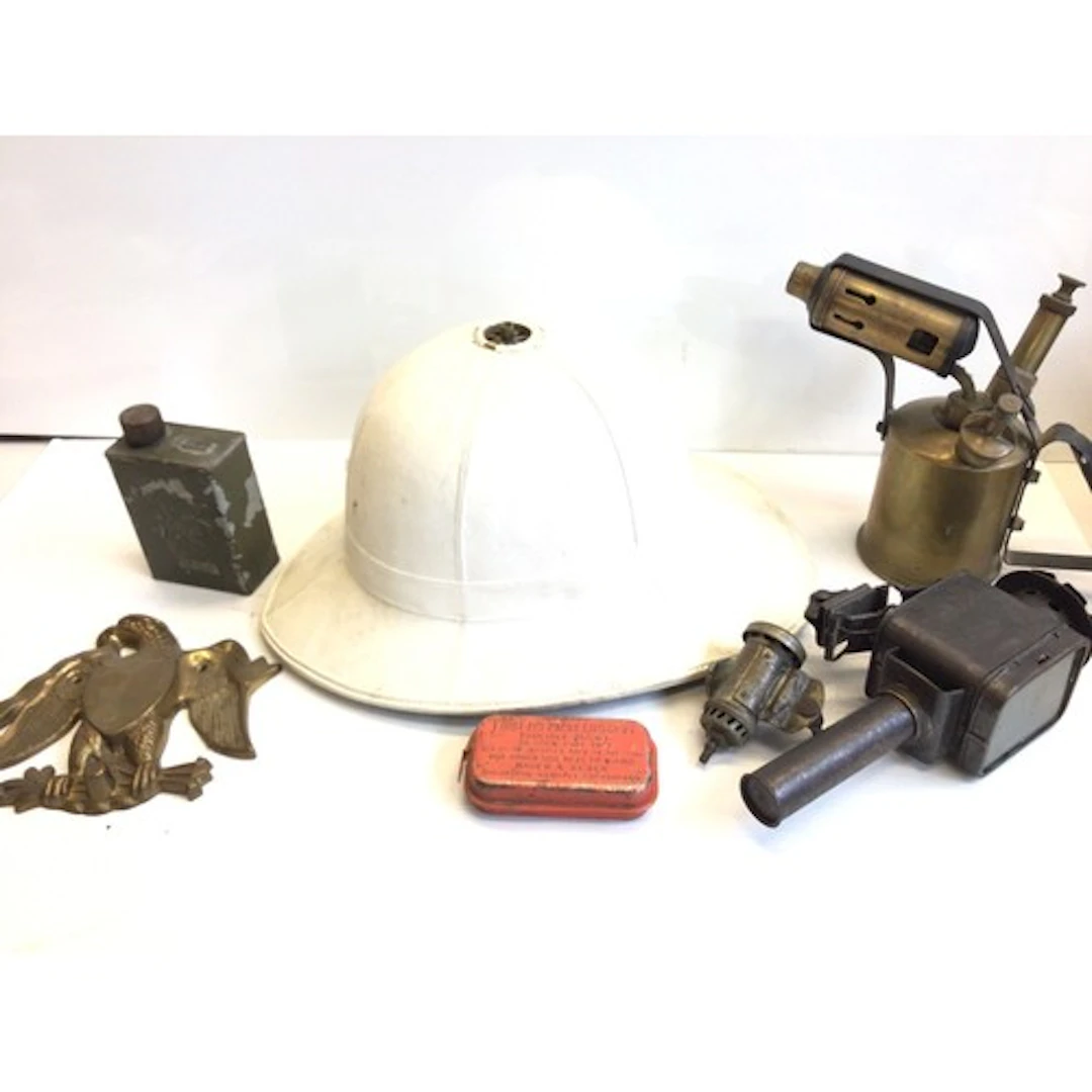 A British Military Royal Marines Bandsman helmet and America...