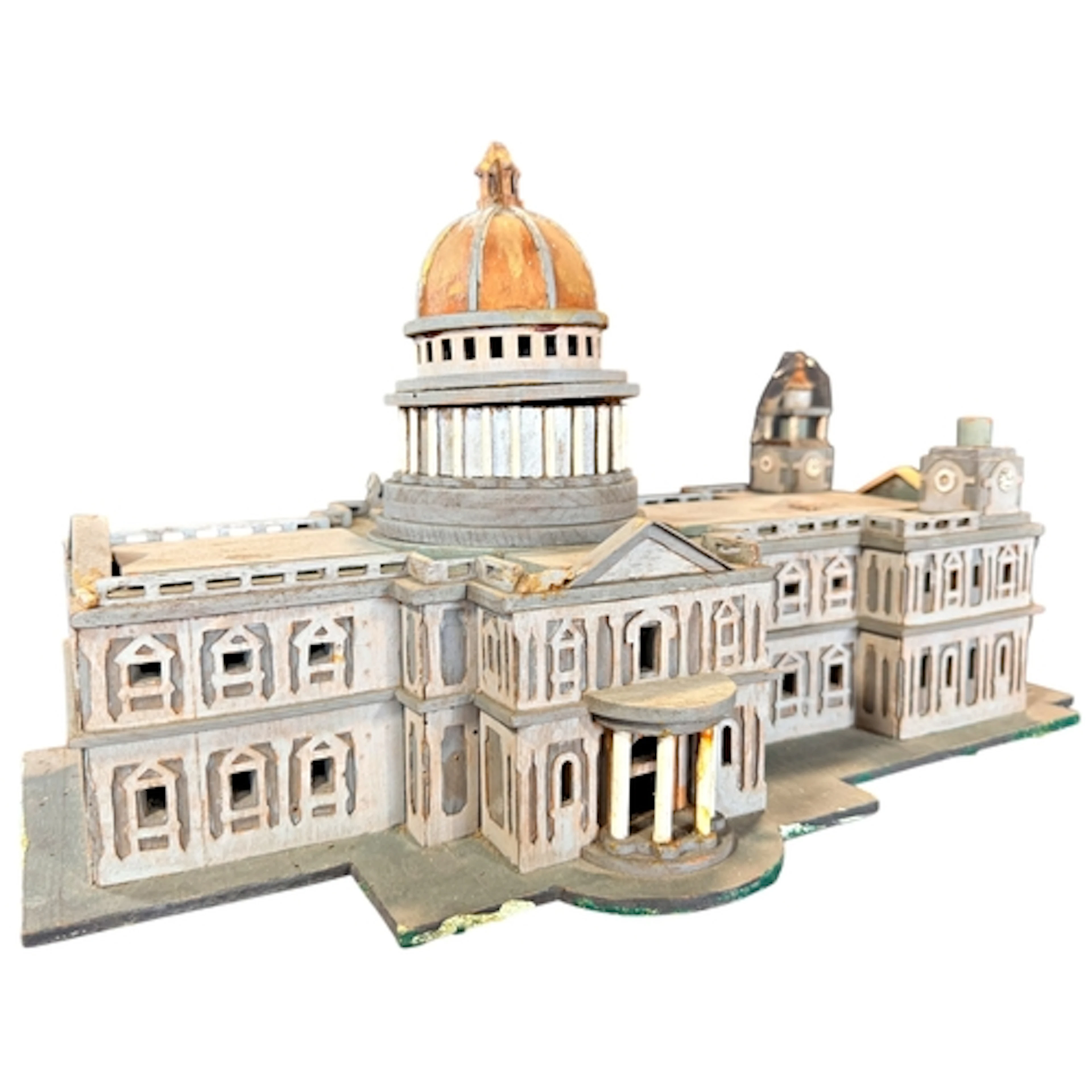 A contemporary scratch-built painted wood model of St Pauls ...