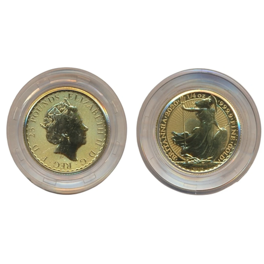 Investment Gold Lot - Documents Required. 2020 1/4oz £25 unc...