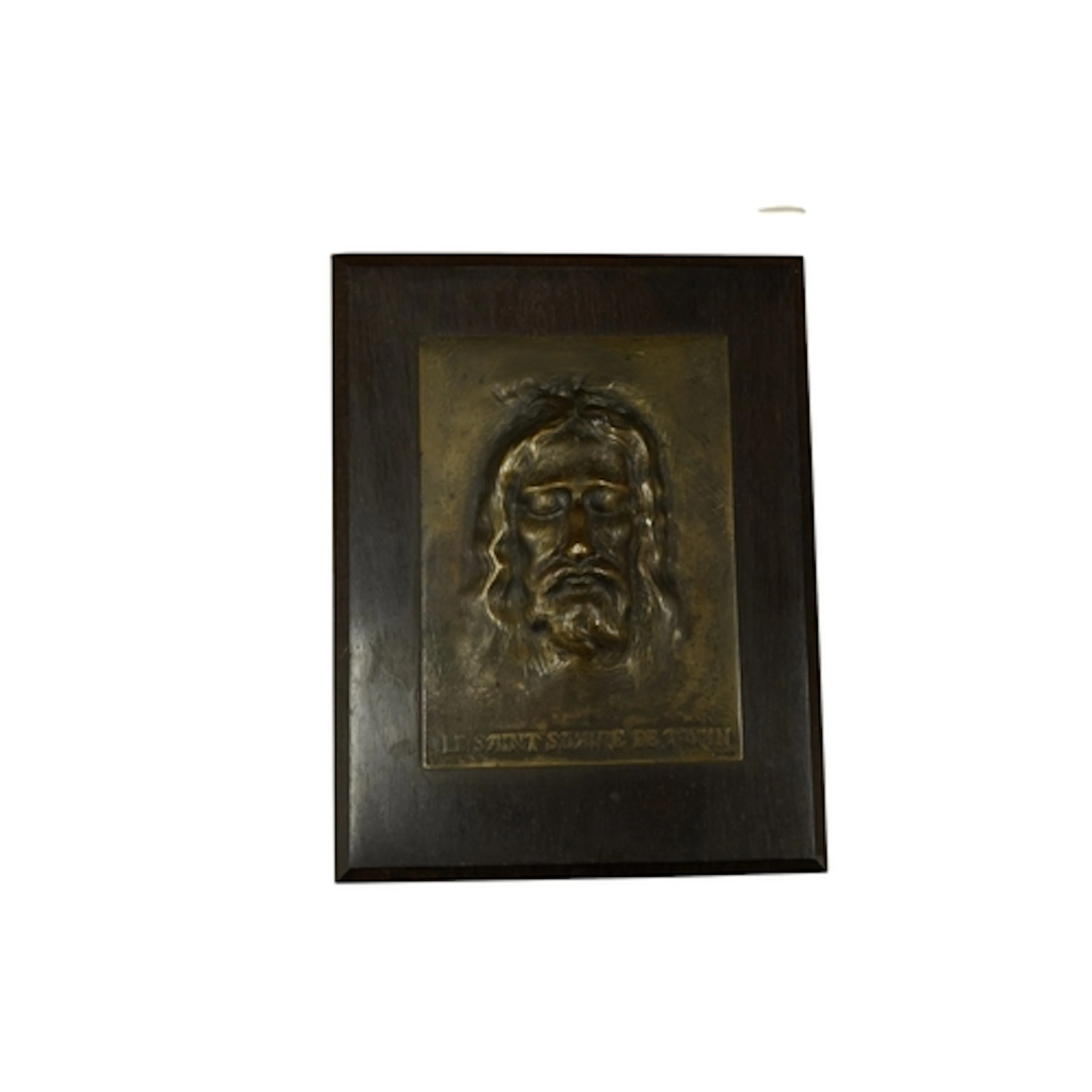 After Coutin, a cast bronze and ebony mask of Christ, 'Le Sa...