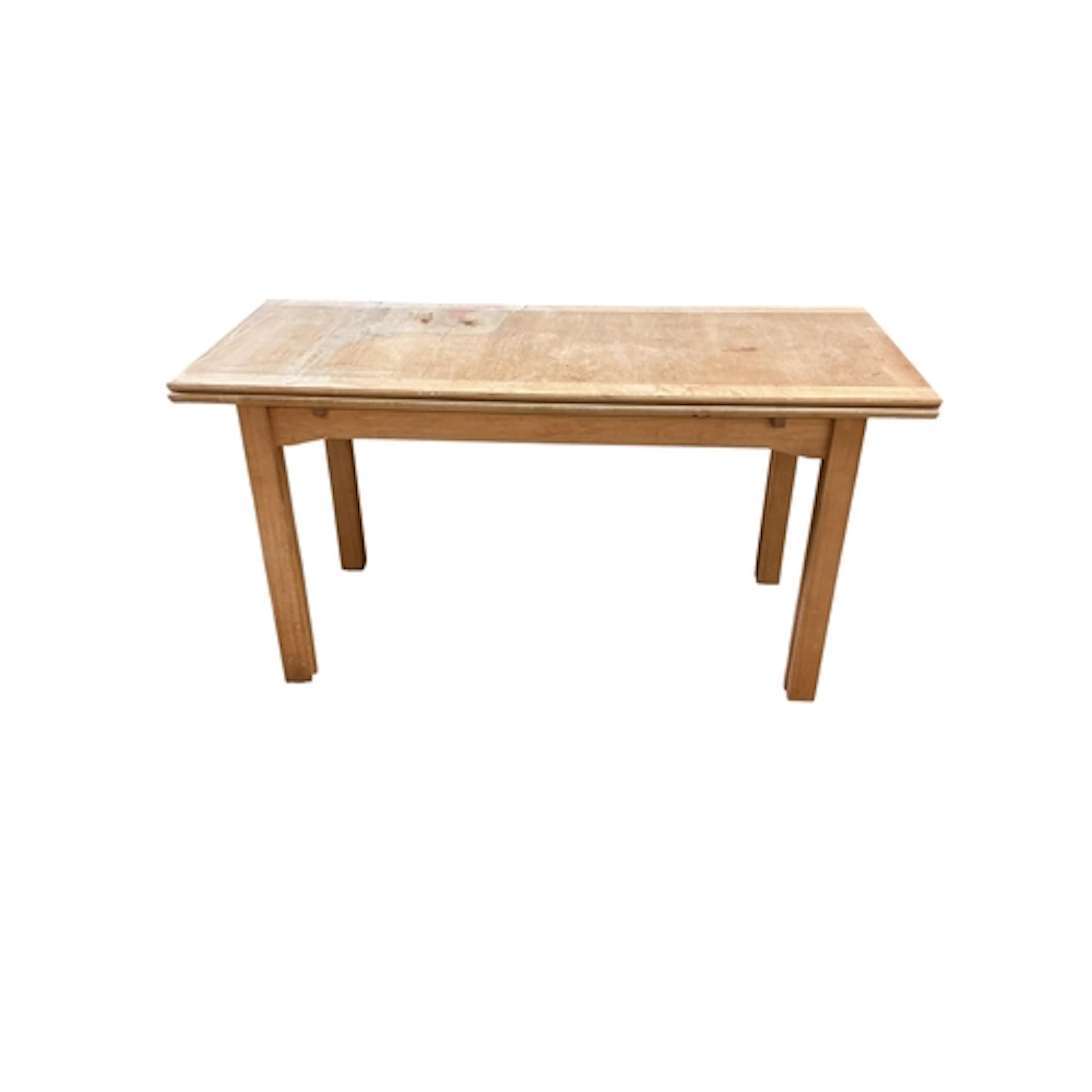 A modern draw-leaf dining table by Rod Wales, craftsman-made...