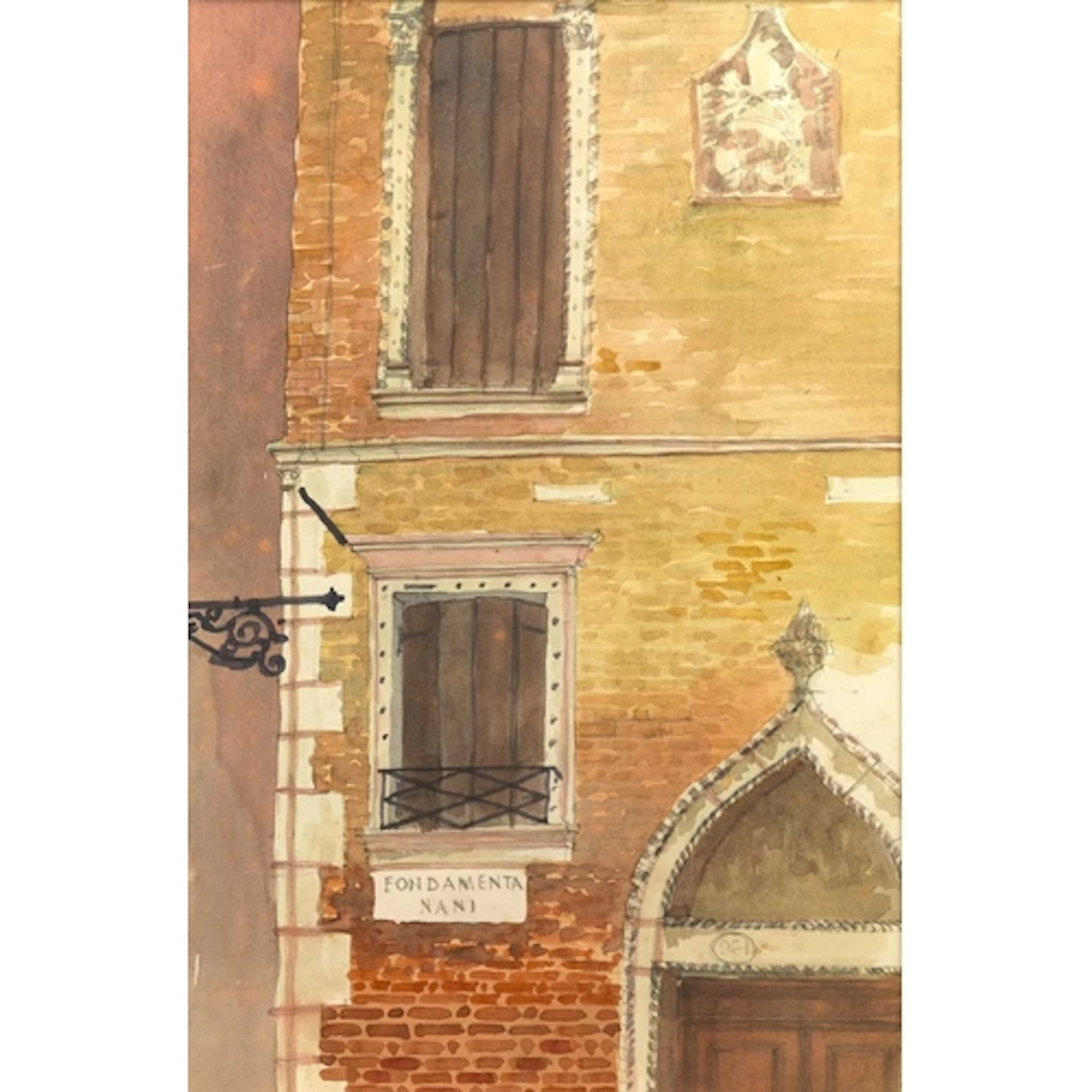 § John MILLER (1931-2002) Fondmenta Nani, Venice Gouache, st...