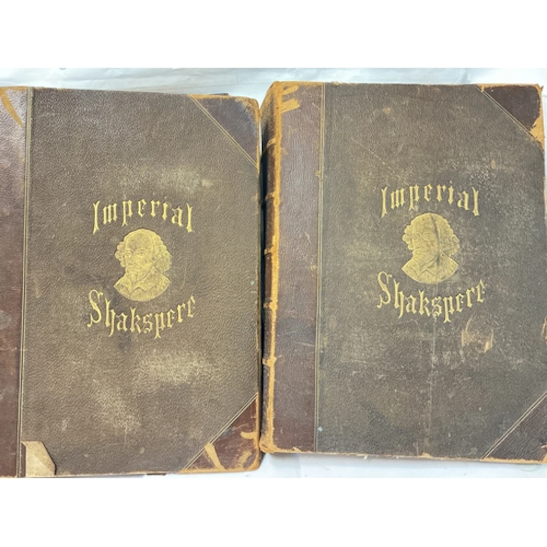 2 Large Bound Books, The Works Of Shakspere Imperial Edition...