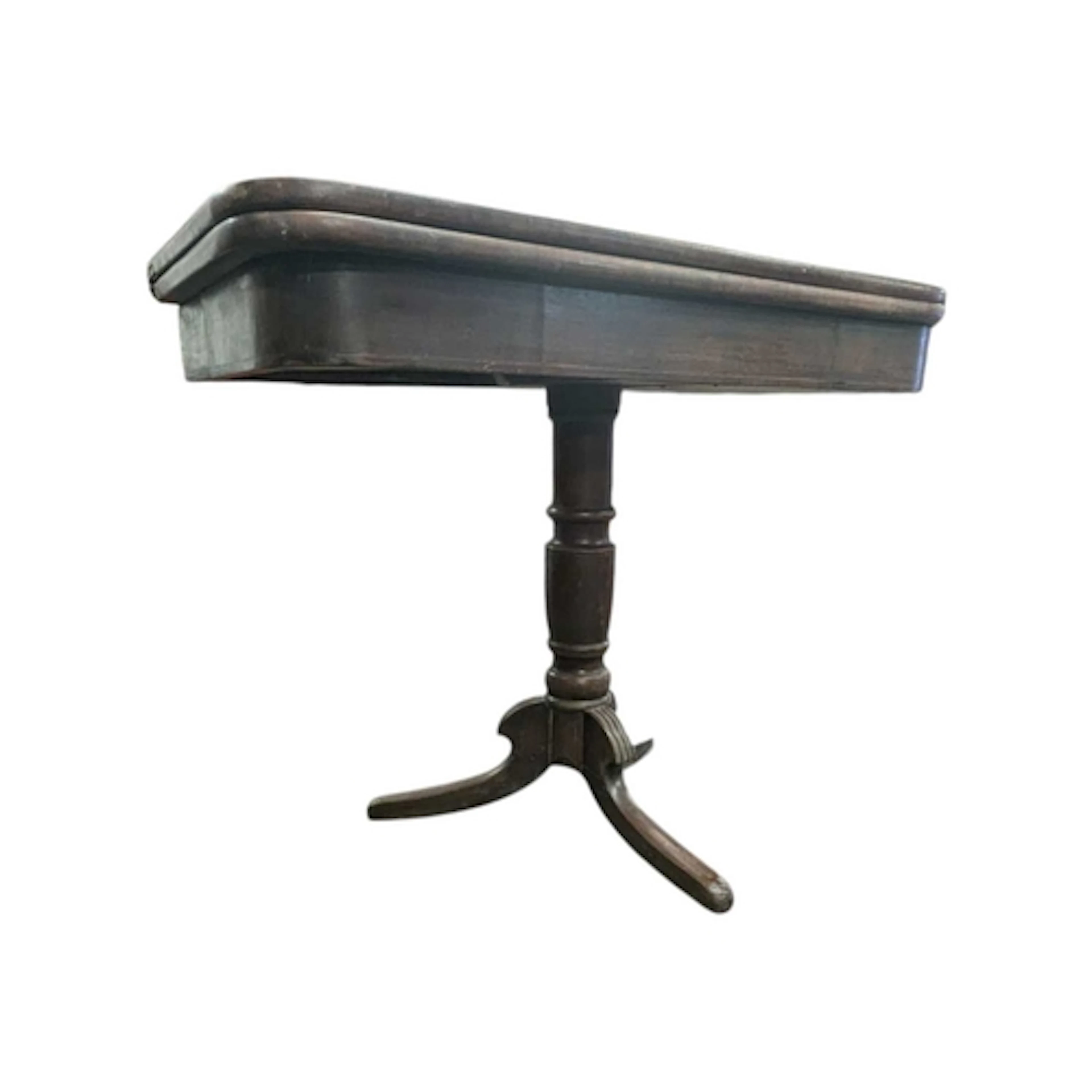 A George III 19th century mahogany games , card table. Raise...