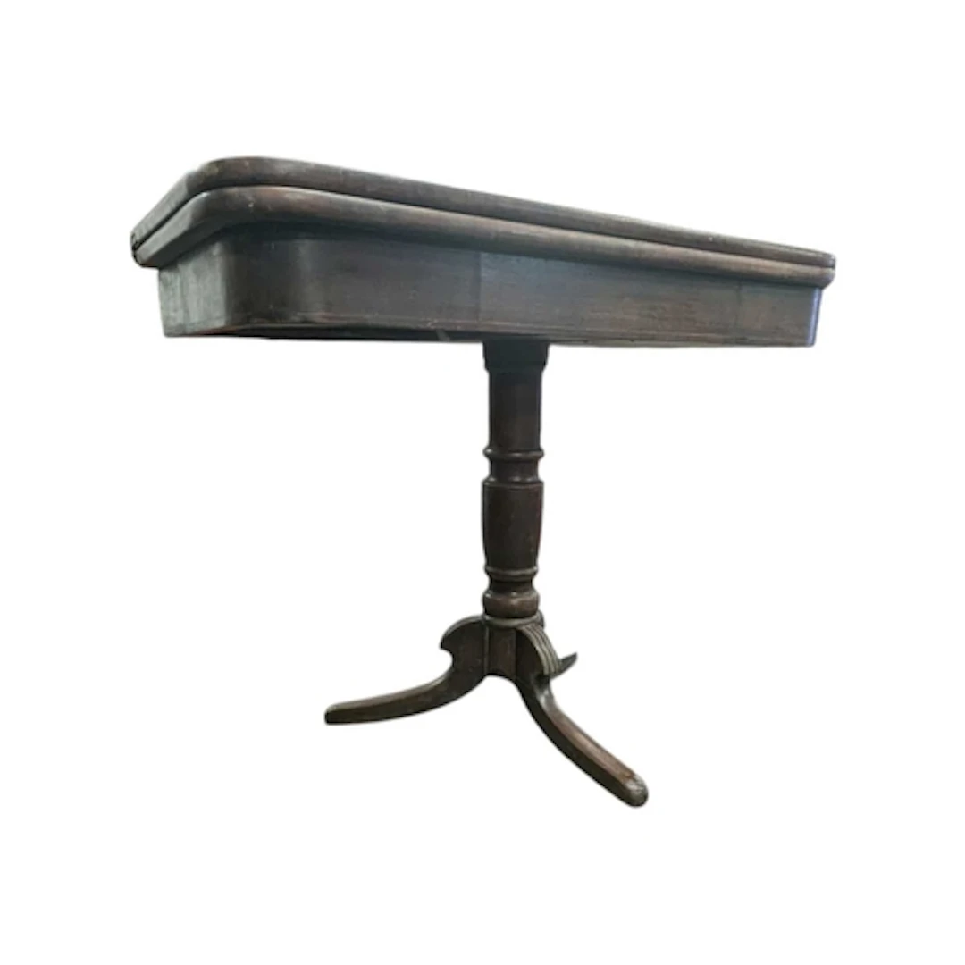 A George III 19th century mahogany games , card table. Raise...