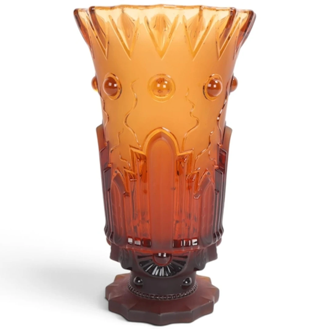 EDVIN OLLERS for Elme glass, Sweden, an Art Deco vase EOL no...