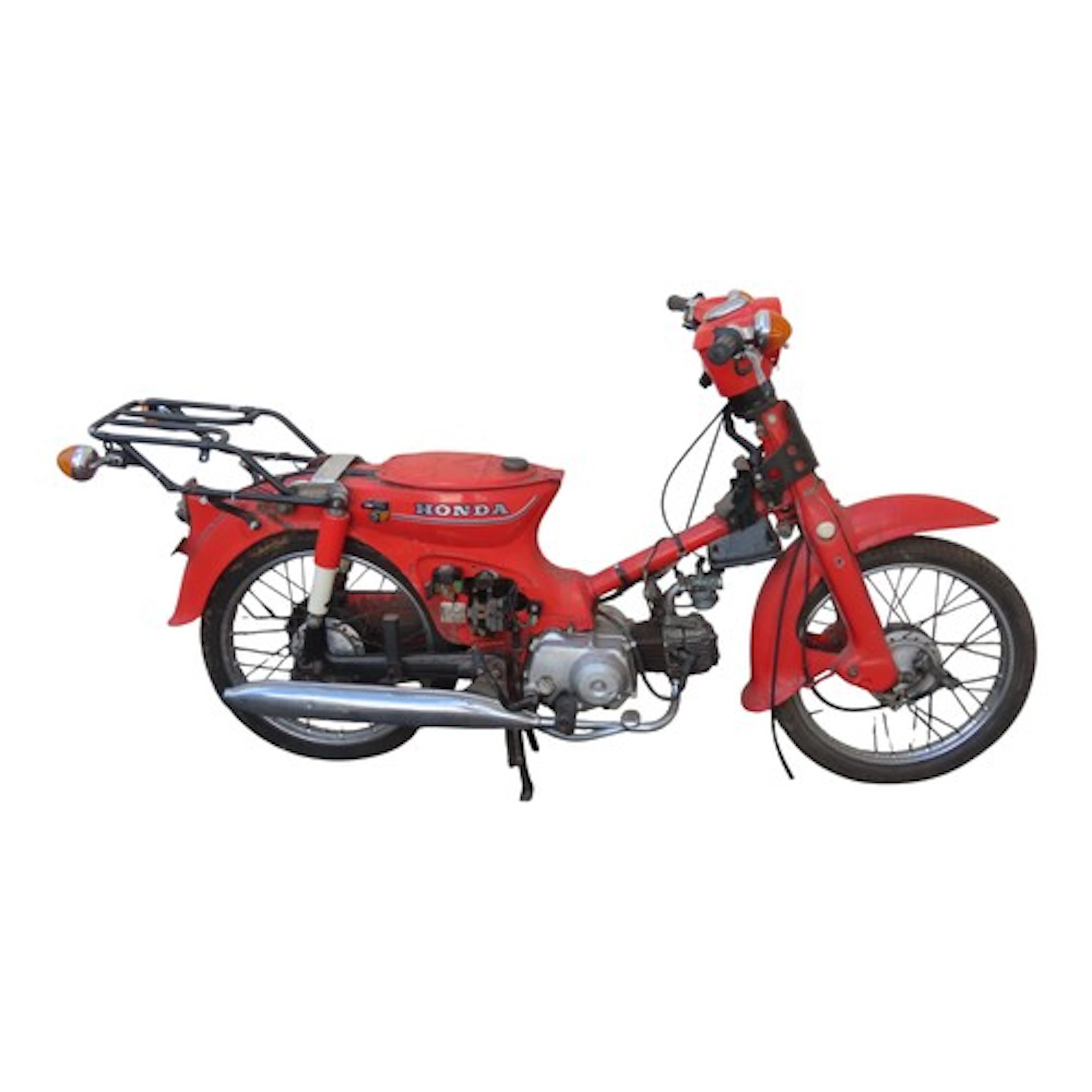 A vintage Honda C50 motorcycle (no V5, for spares or repairs...