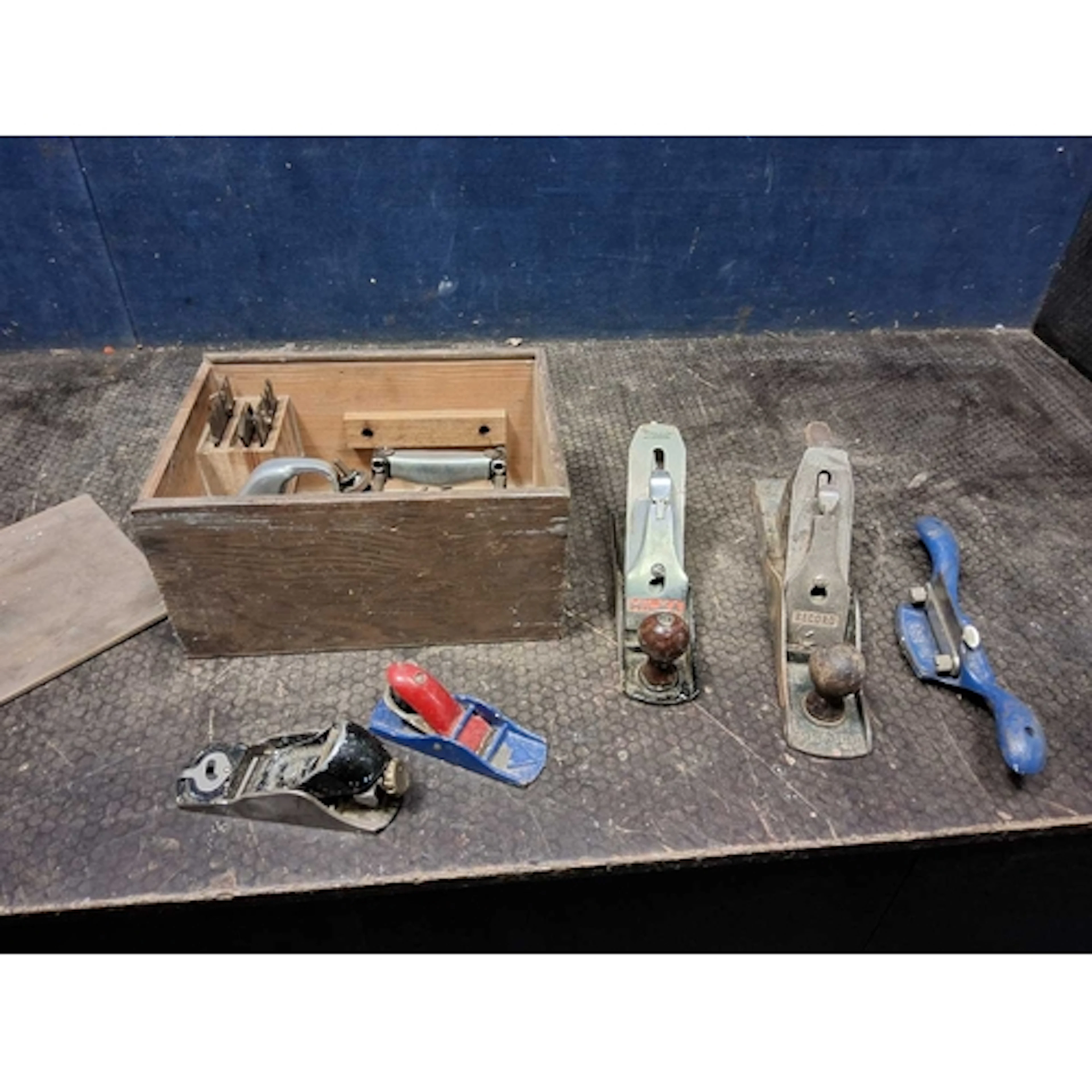 A COLLECTION OF WOOD PLANES including a boxed Lewin multi pl...