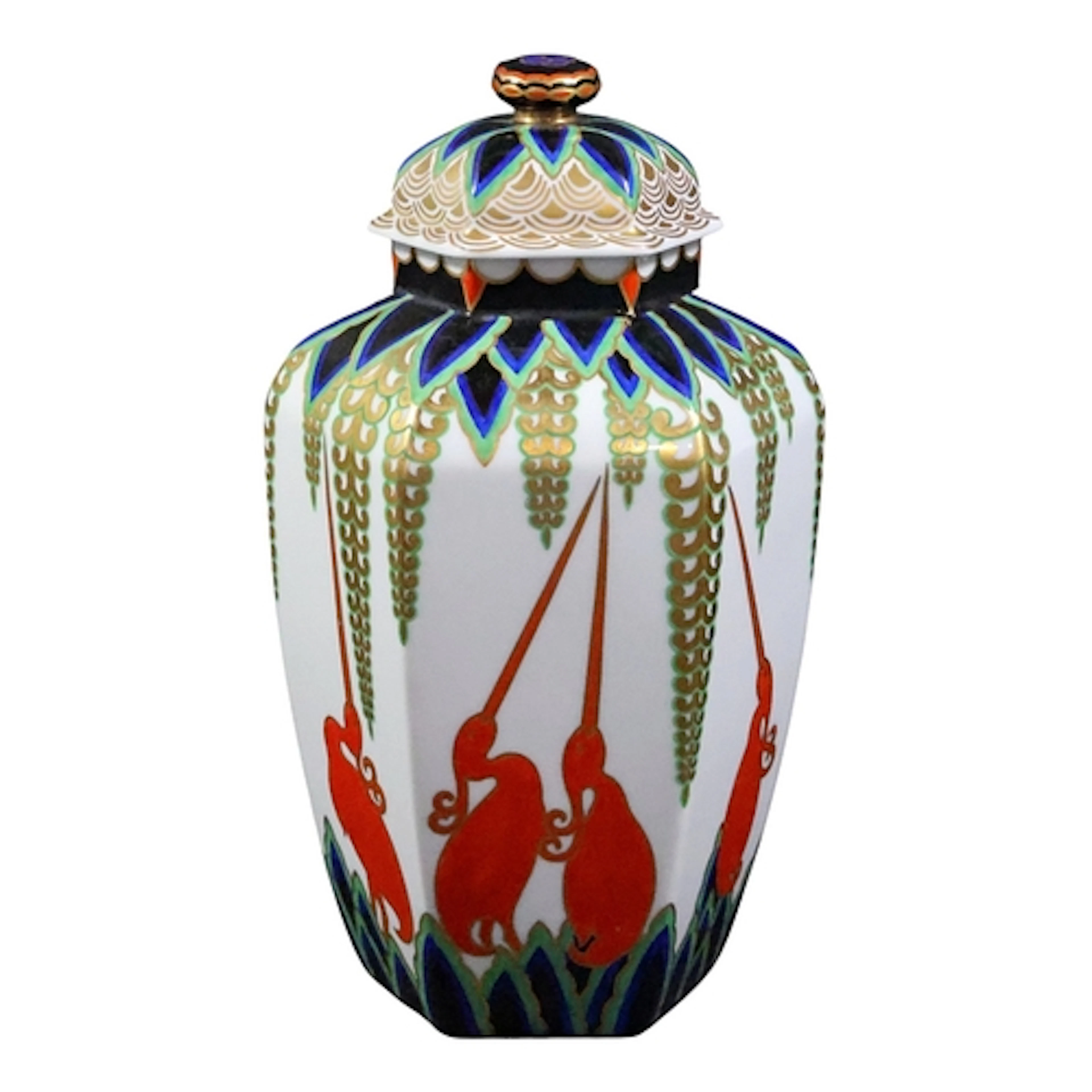A Rosenthal porcelain vase designed by Kurt Wendler with Ind...