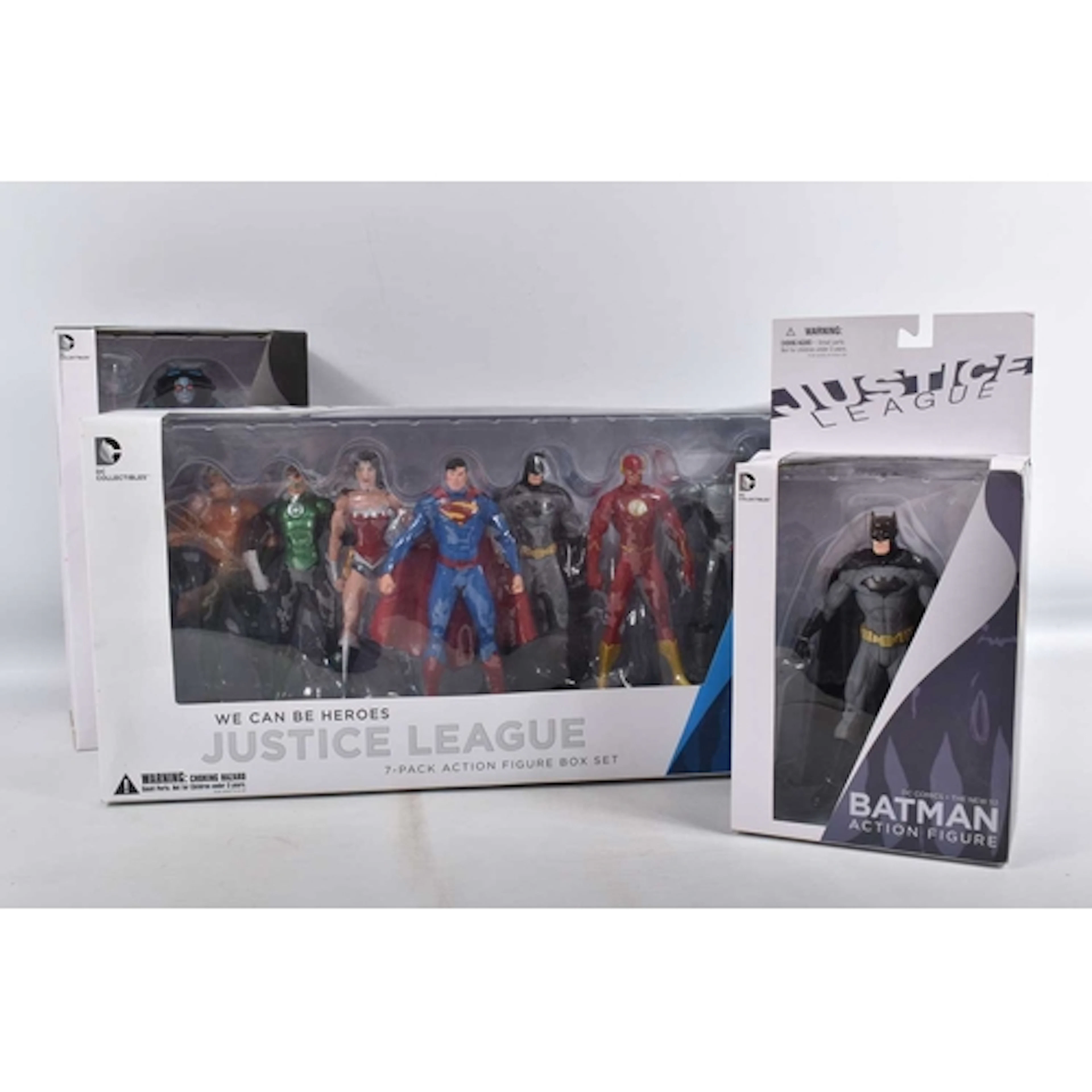 TWO SEALED DC COMICS WE CAN BE HEROES ACTION FIGURES AND ONE...