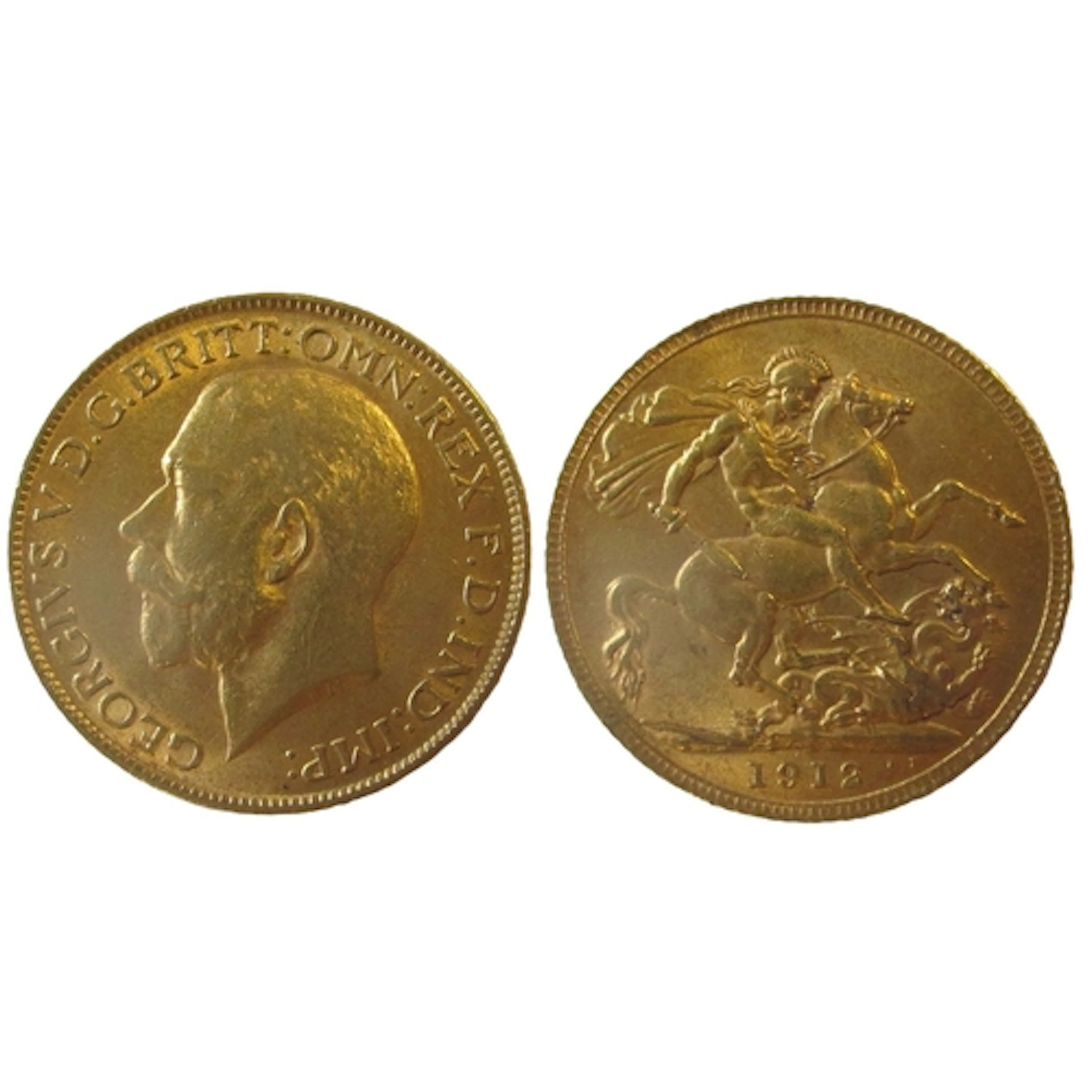 Investment Gold Lot - documents required. 1912 sovereign fi...