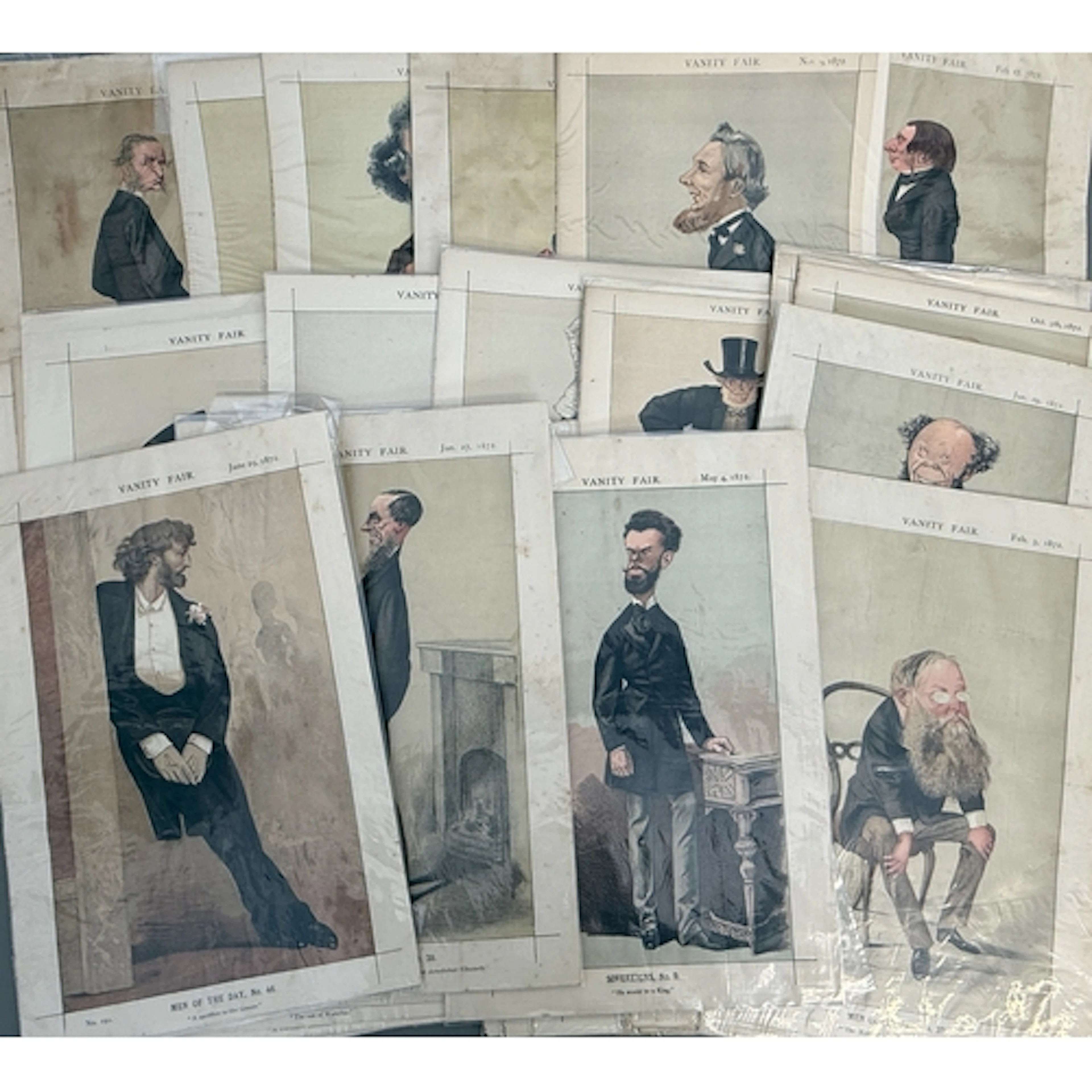 Thirty-seven 1872 Vanity Fair prints - Sovereigns No. 9 - ...