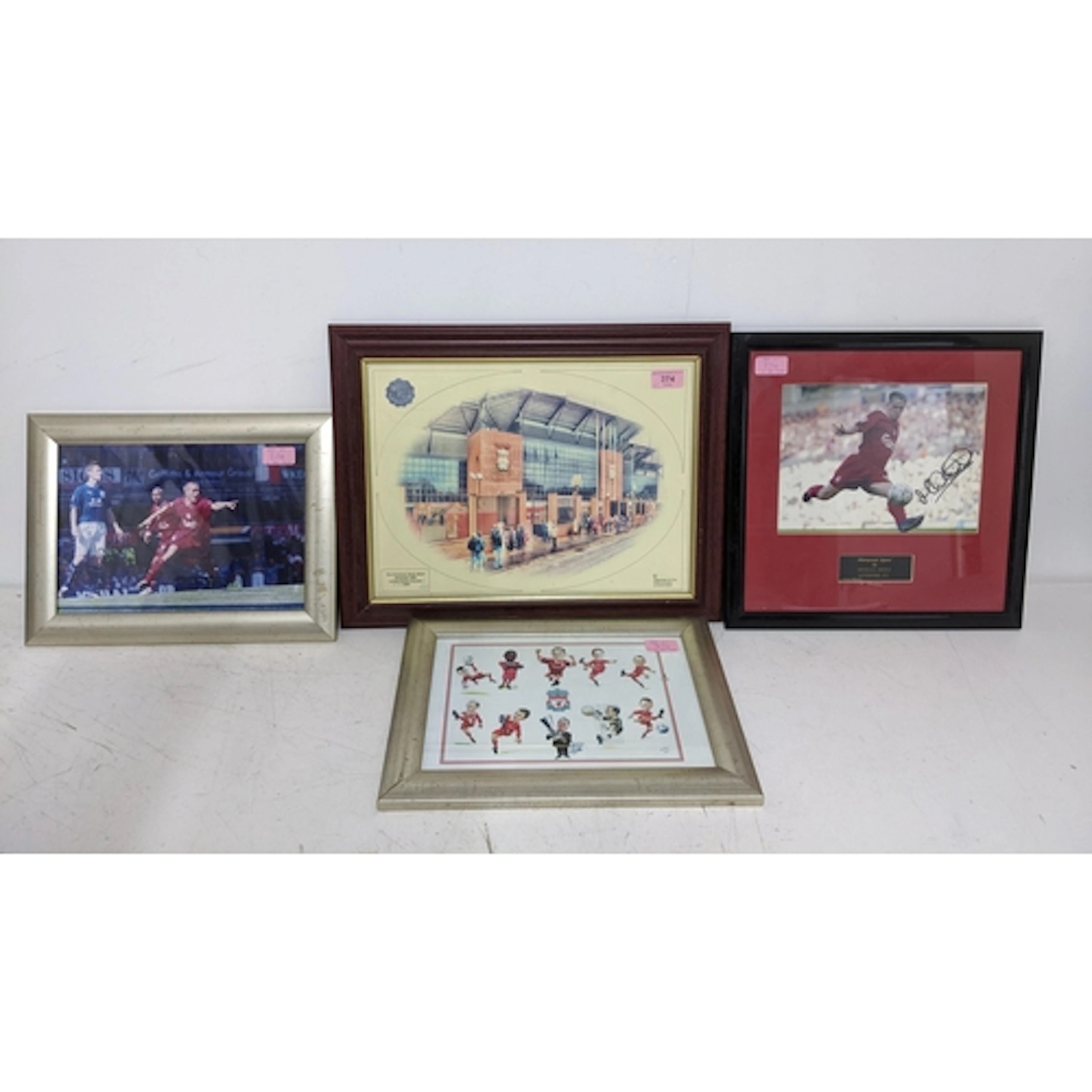 Liverpool FC football memorabilia - a group of four pictures...