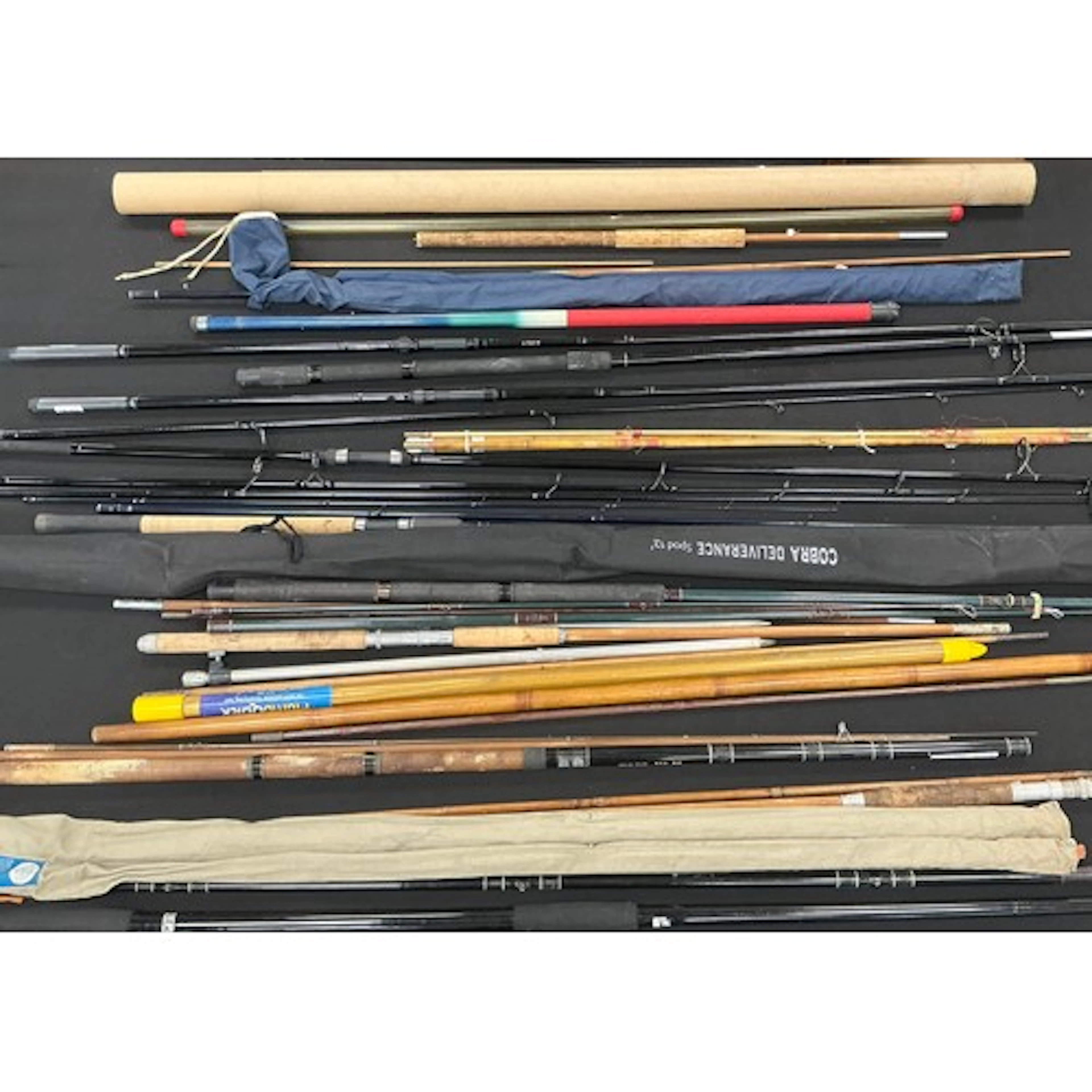 Angling interest - fishing rods of various materials and mak...