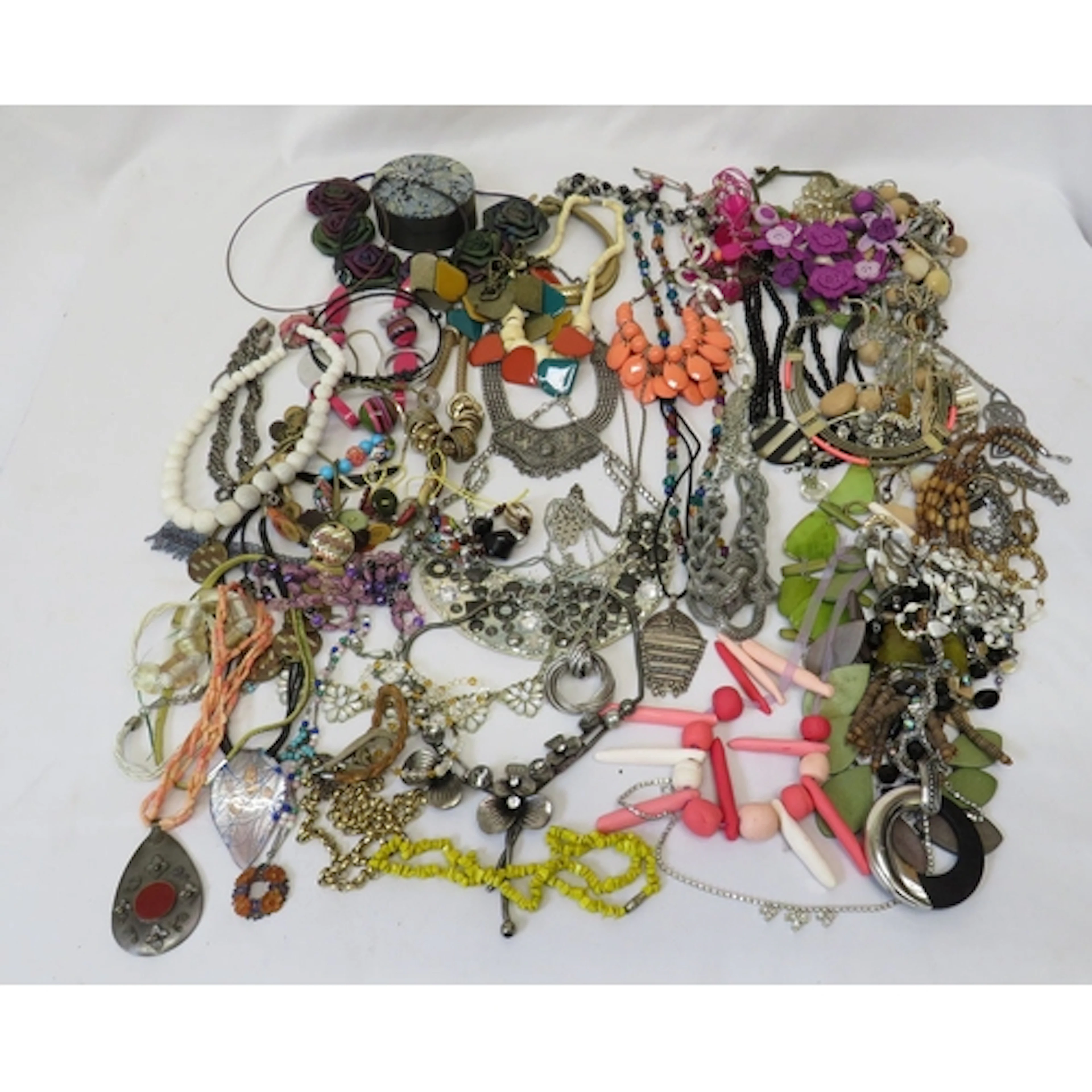 Costume Jewellery mostly necklaces incl. bone necklace with ...