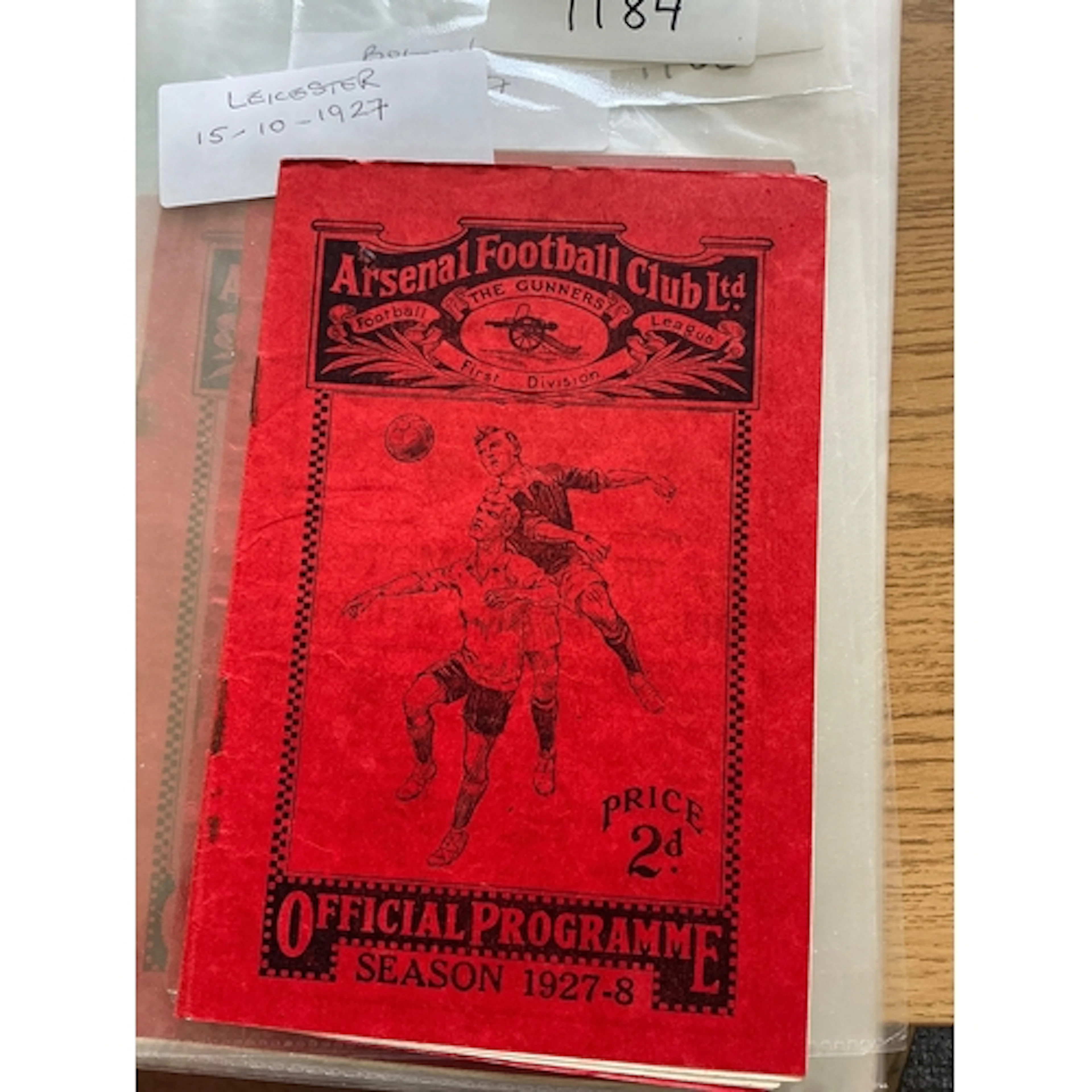 1927 - 1928 Arsenal v Leicester City Football Programme: For...