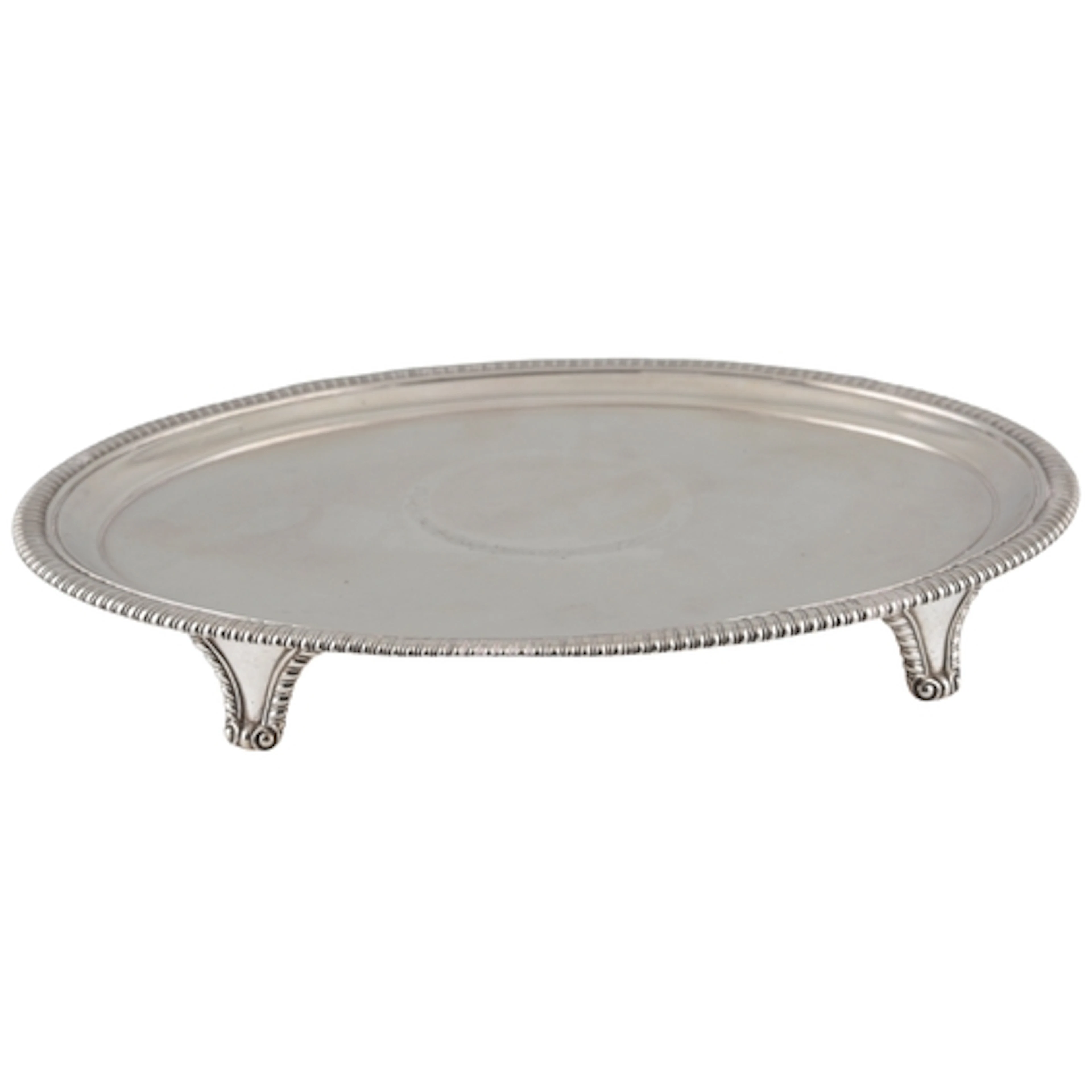A Gorge III silver oval teapot stand, by Thomas Hannam & Joh...