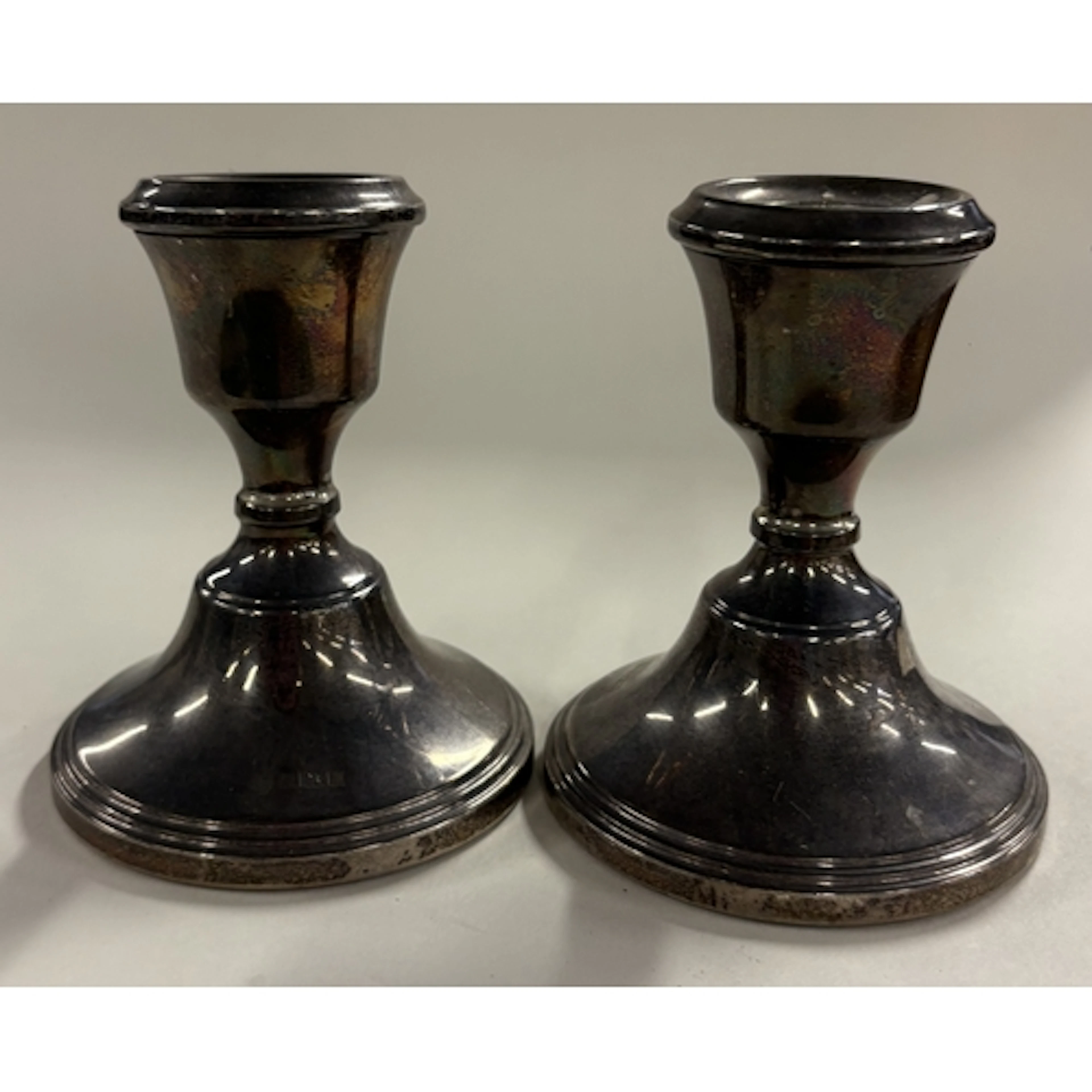 A pair of silver candlesticks. Birmingham 1995. Approx. 330 ...