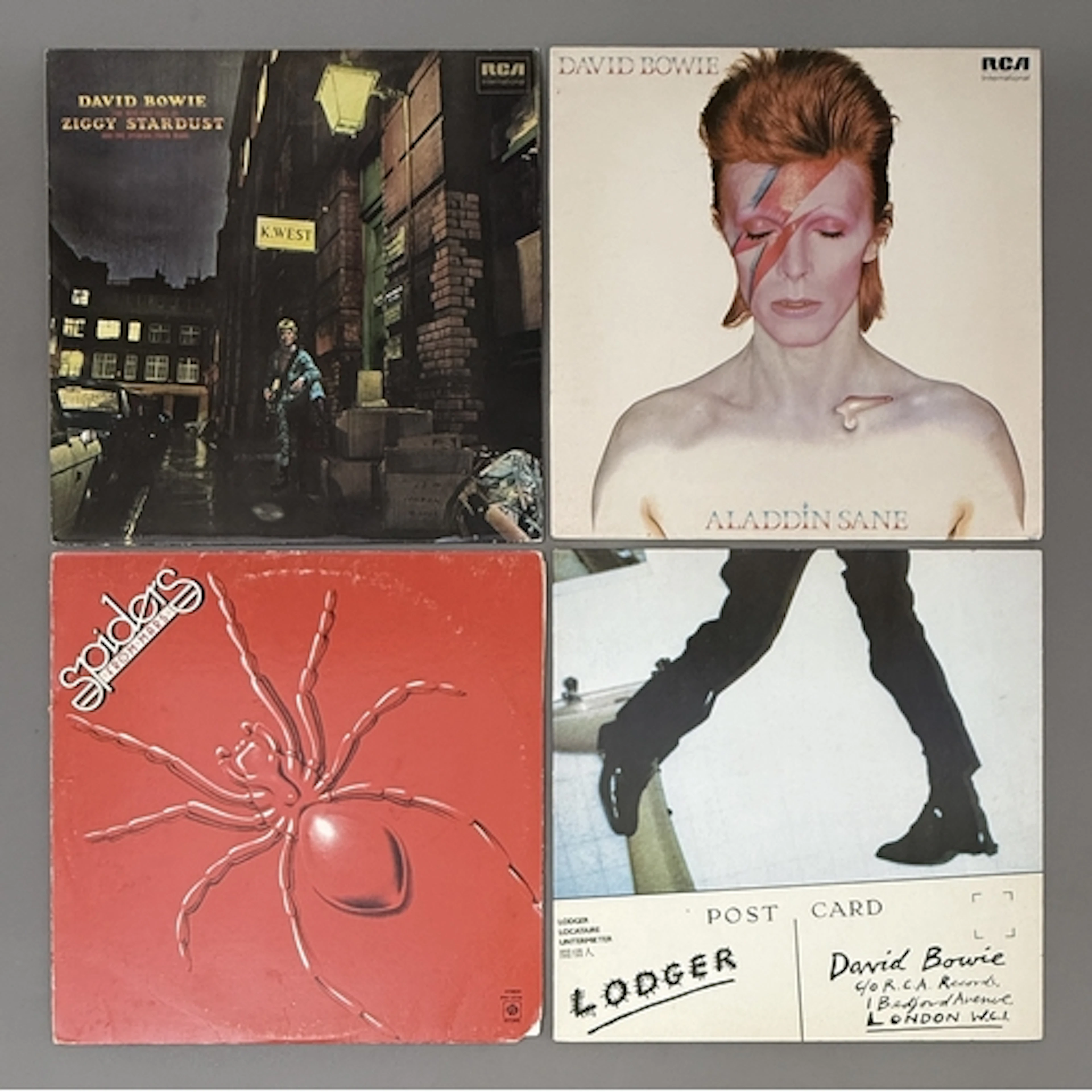 6 x David Bowie vinyl LP records albums - including Space Od...