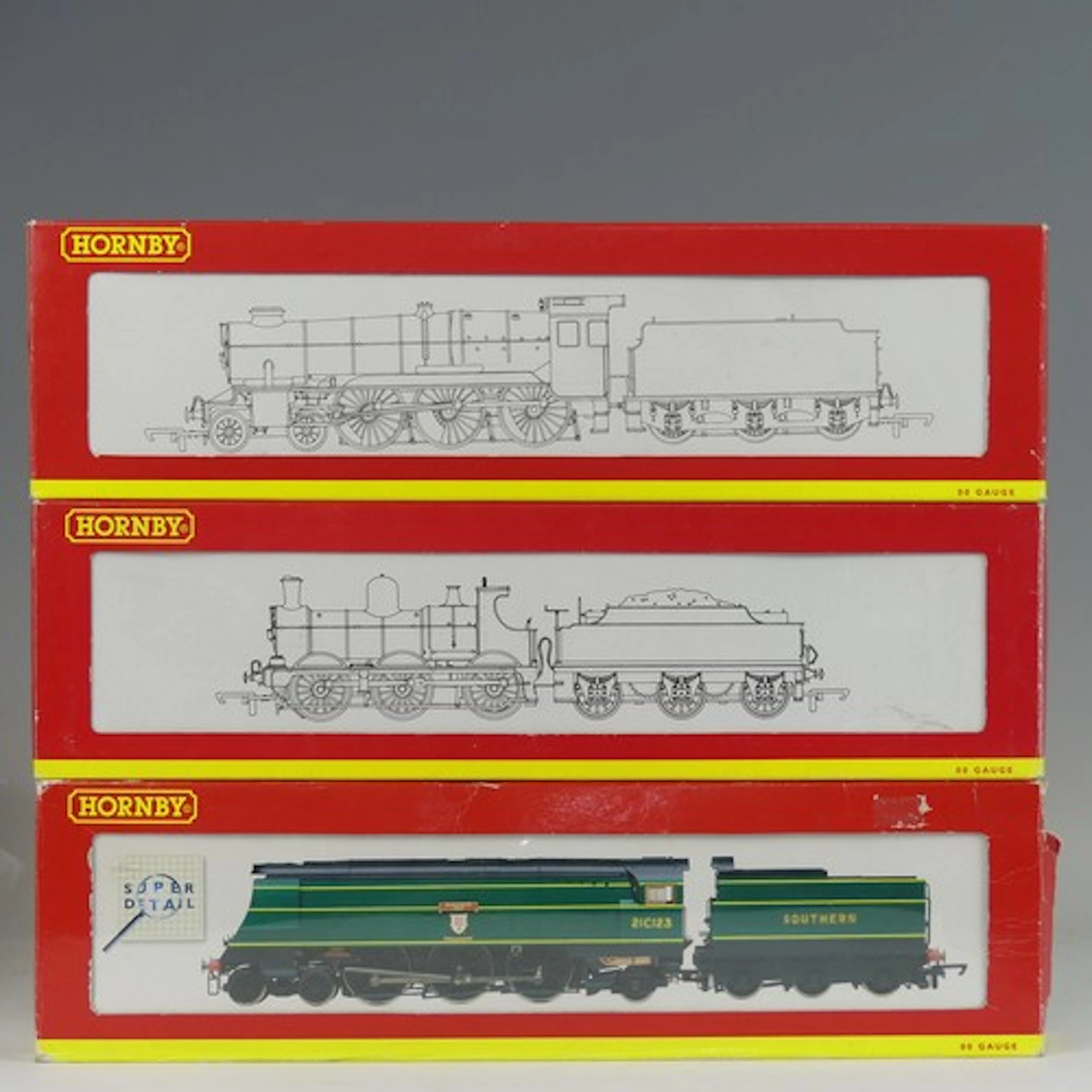 Hornby (China) OO Gauge, three boxed tender locomotives...