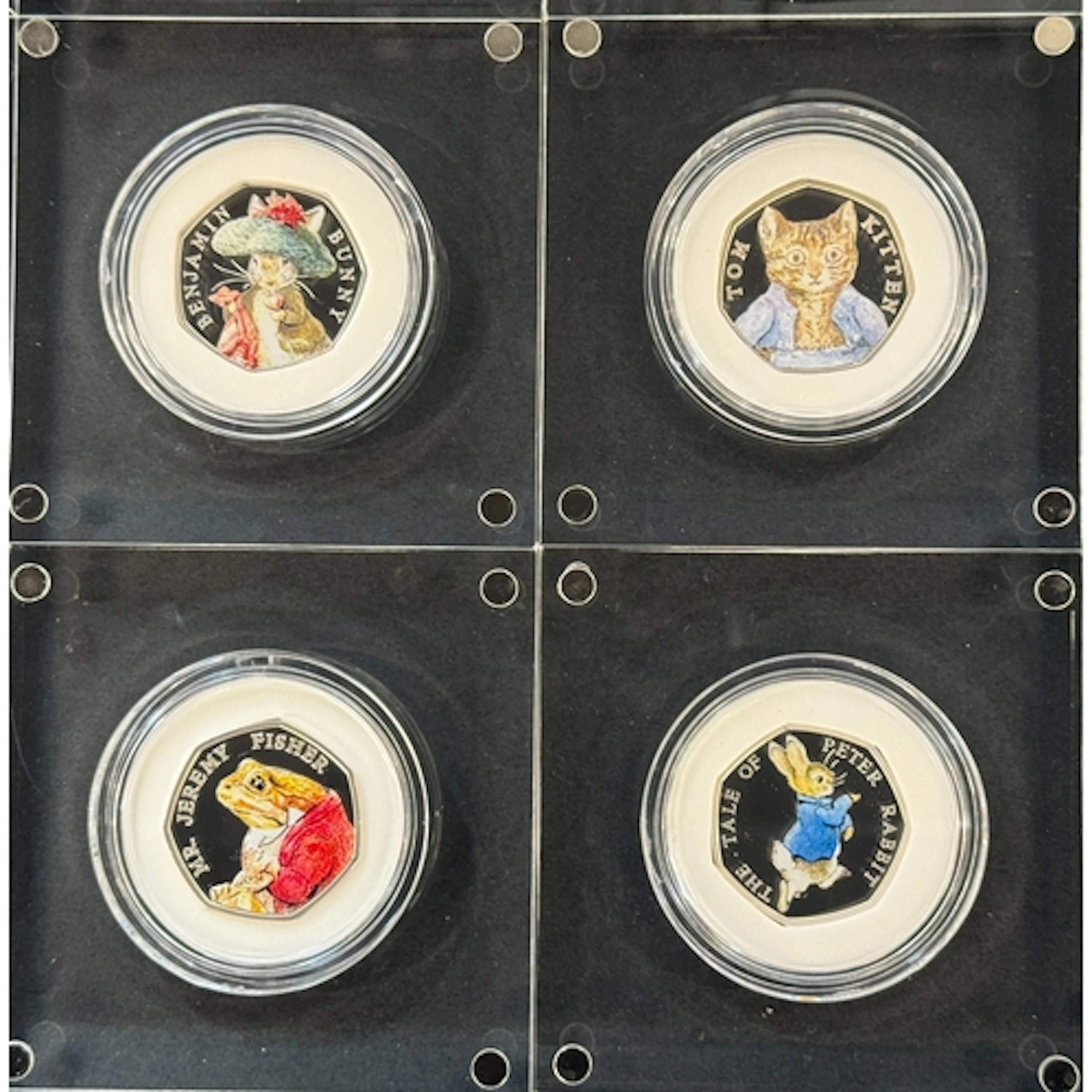 UK 2017 Celebrating Beatrix Potter four-coin 50p silver proo...