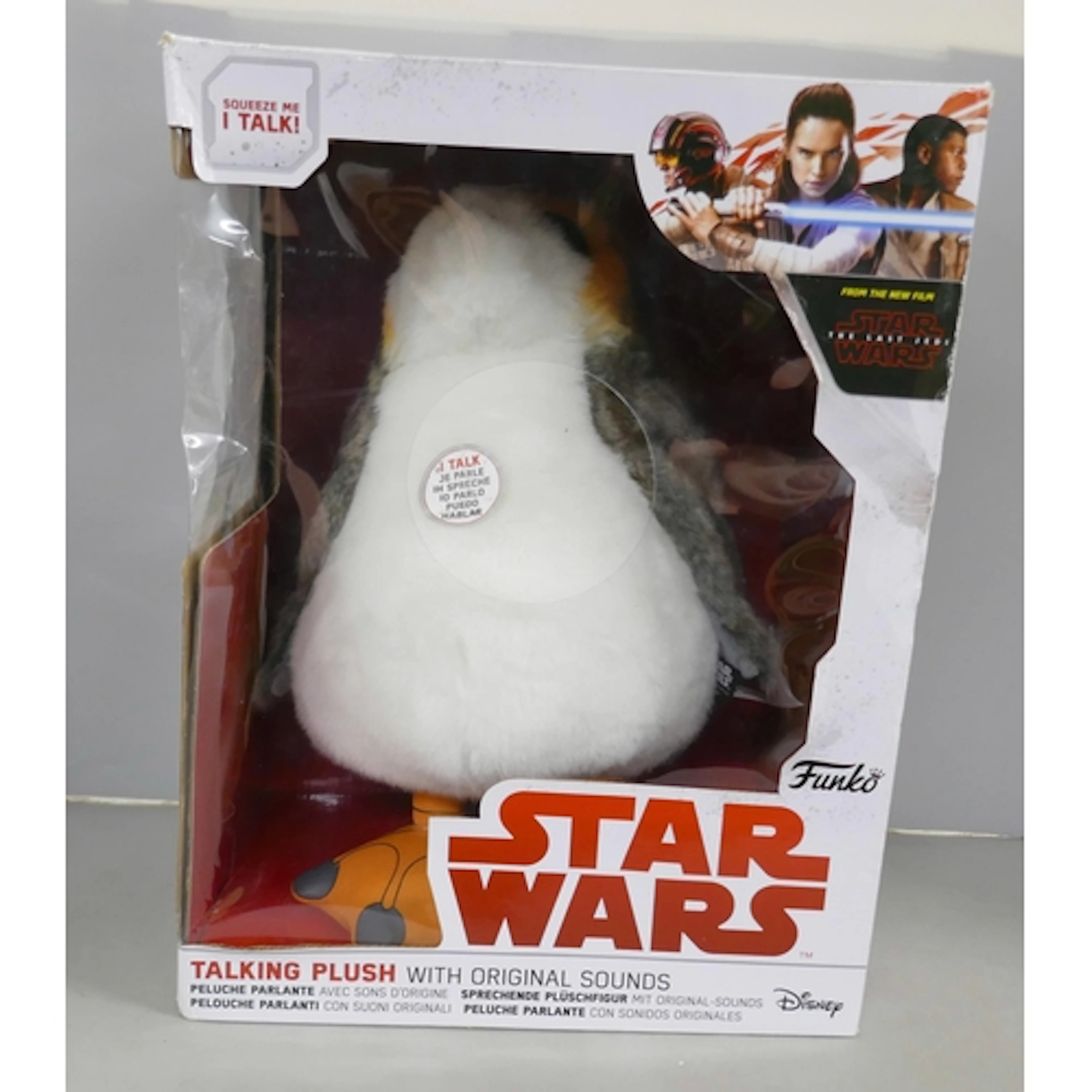 A Star Wars Talking Plush Porg toy by Funko, from Star Wars ...