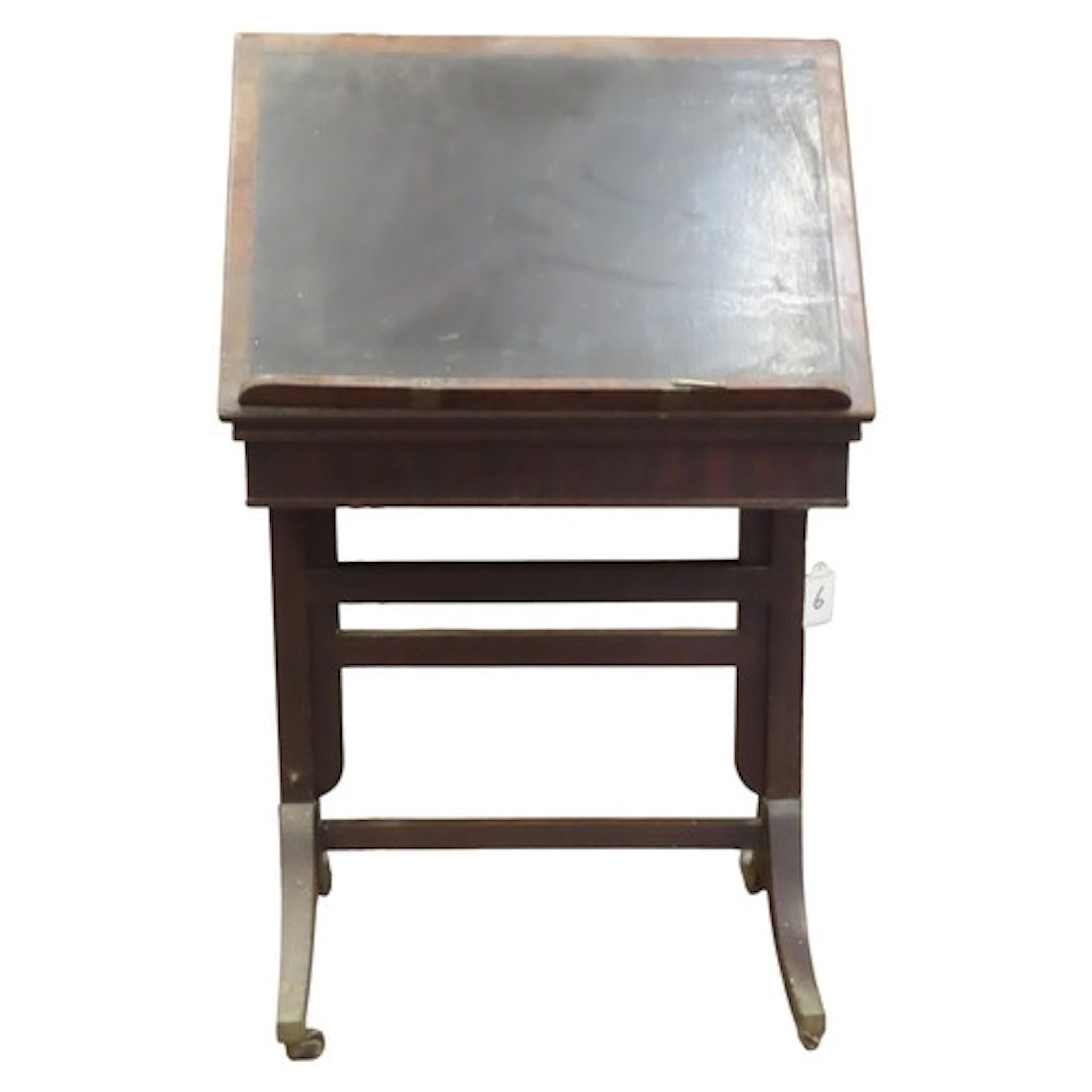 A small George III mahogany reading table with a rising top ...