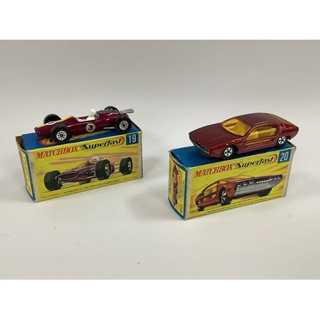 Two Matchbox Superfast No. 19 Lotus Racing Car. Plus No. 20 ...
