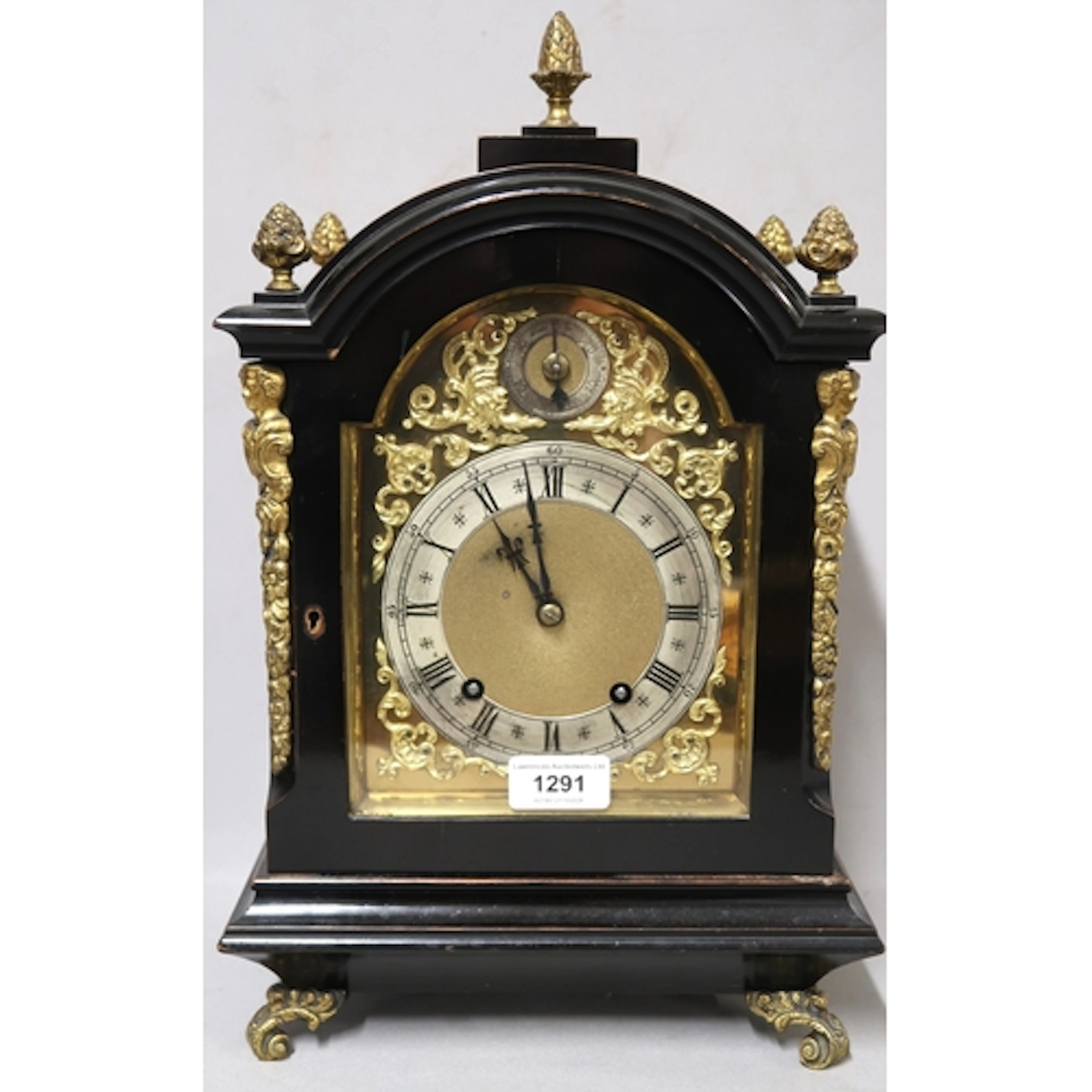 Late 19th / early 20th Century ebonised and gilt brass brack...