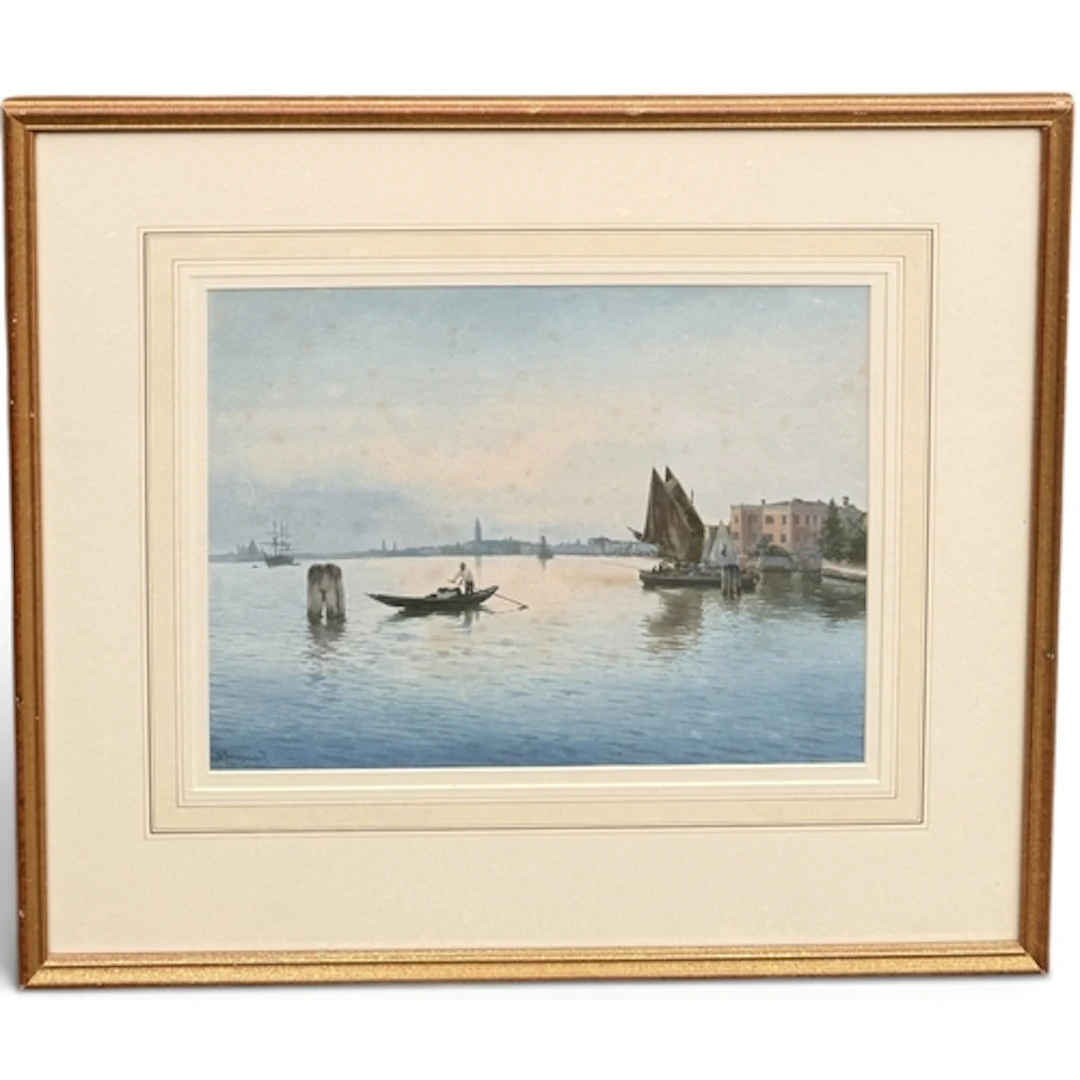 ALBERTO PROSDICIMI (ITALIAN 1852-1925): VENICE Watercolour o...