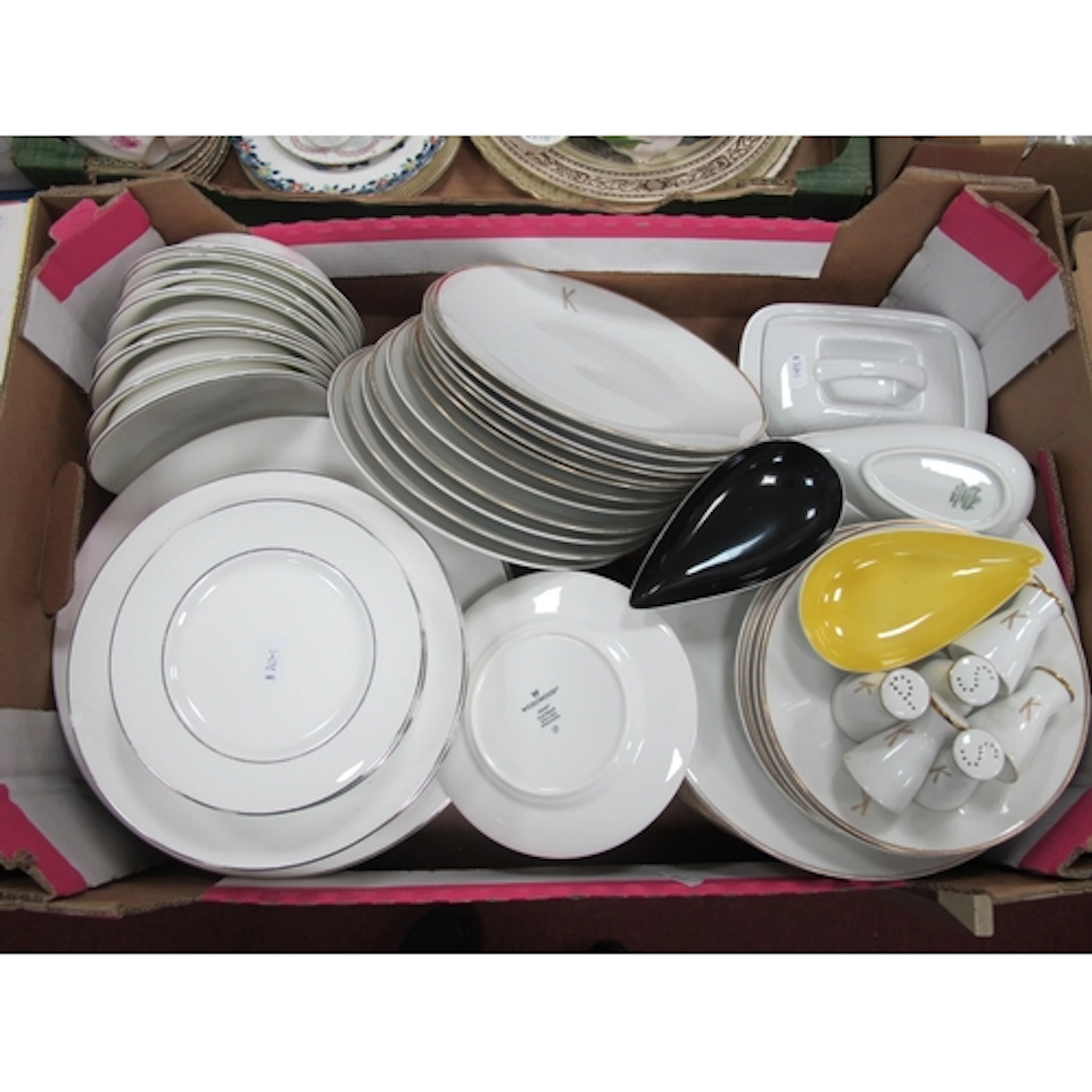 White porcelain part dinner services, including Wedgwood "Si...