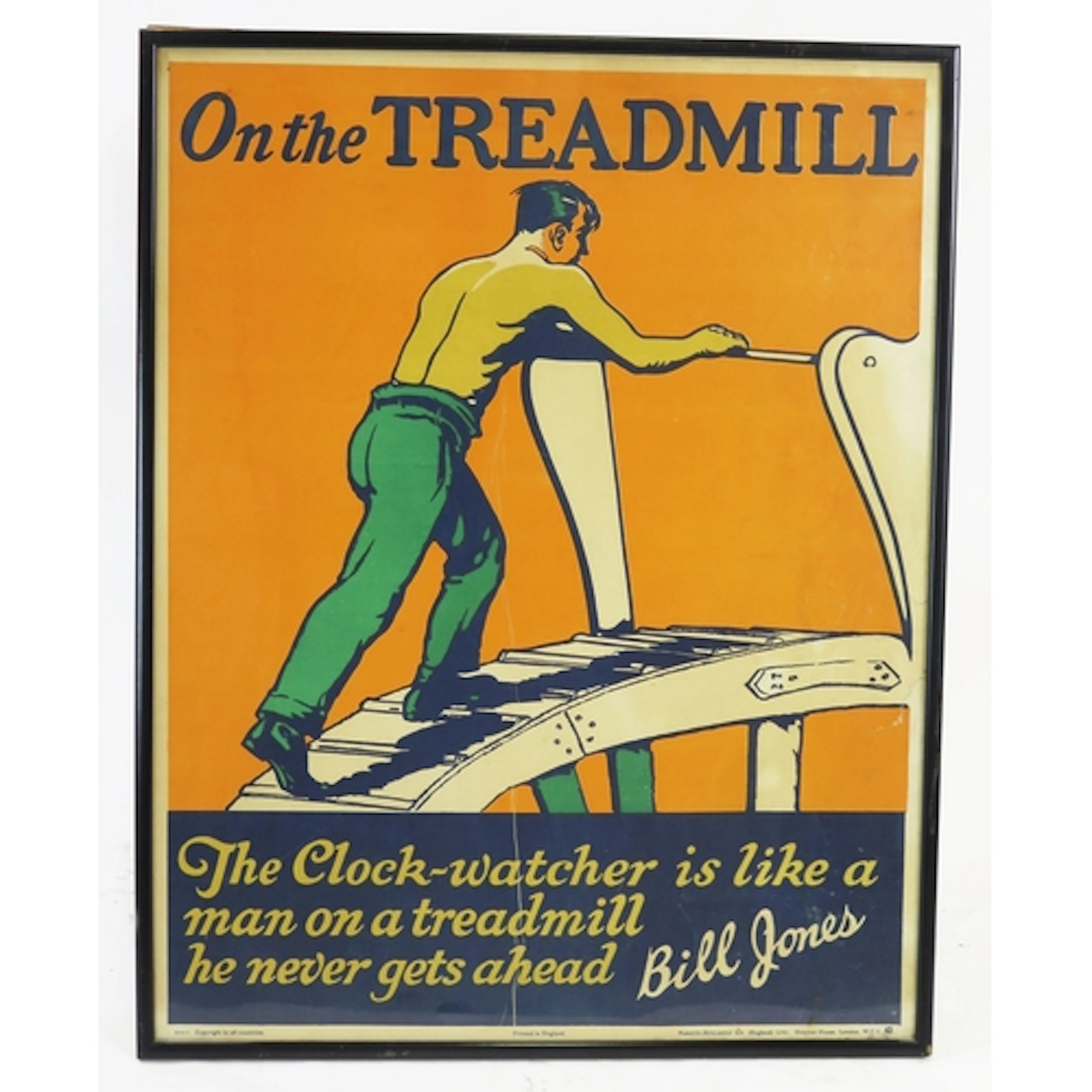 Bill Jones ''One the treadmill ''Advertising poster circa 10...
