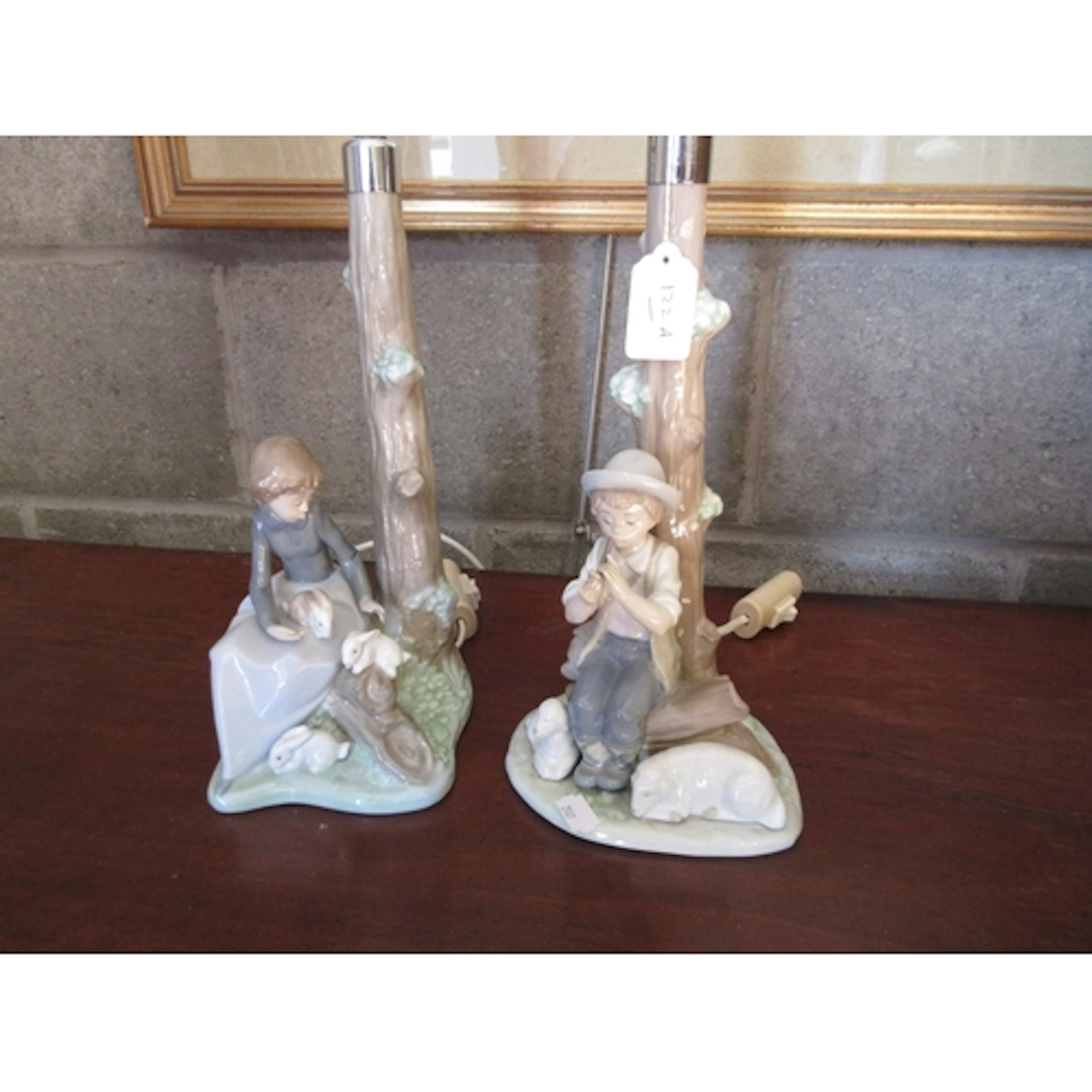 Pair of Nao Figural Table Lamps