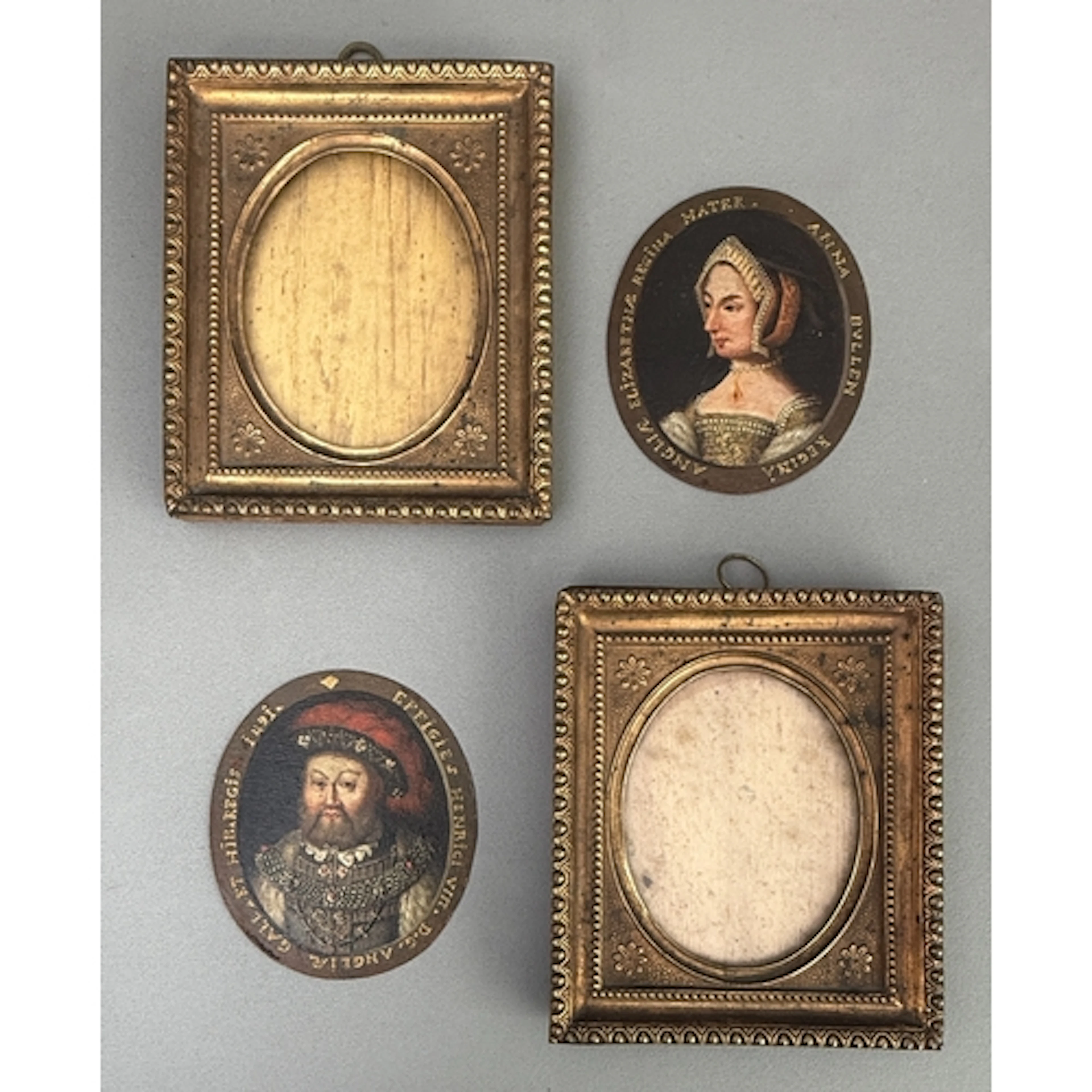English School (18th century) - a pair of oil on copper port...