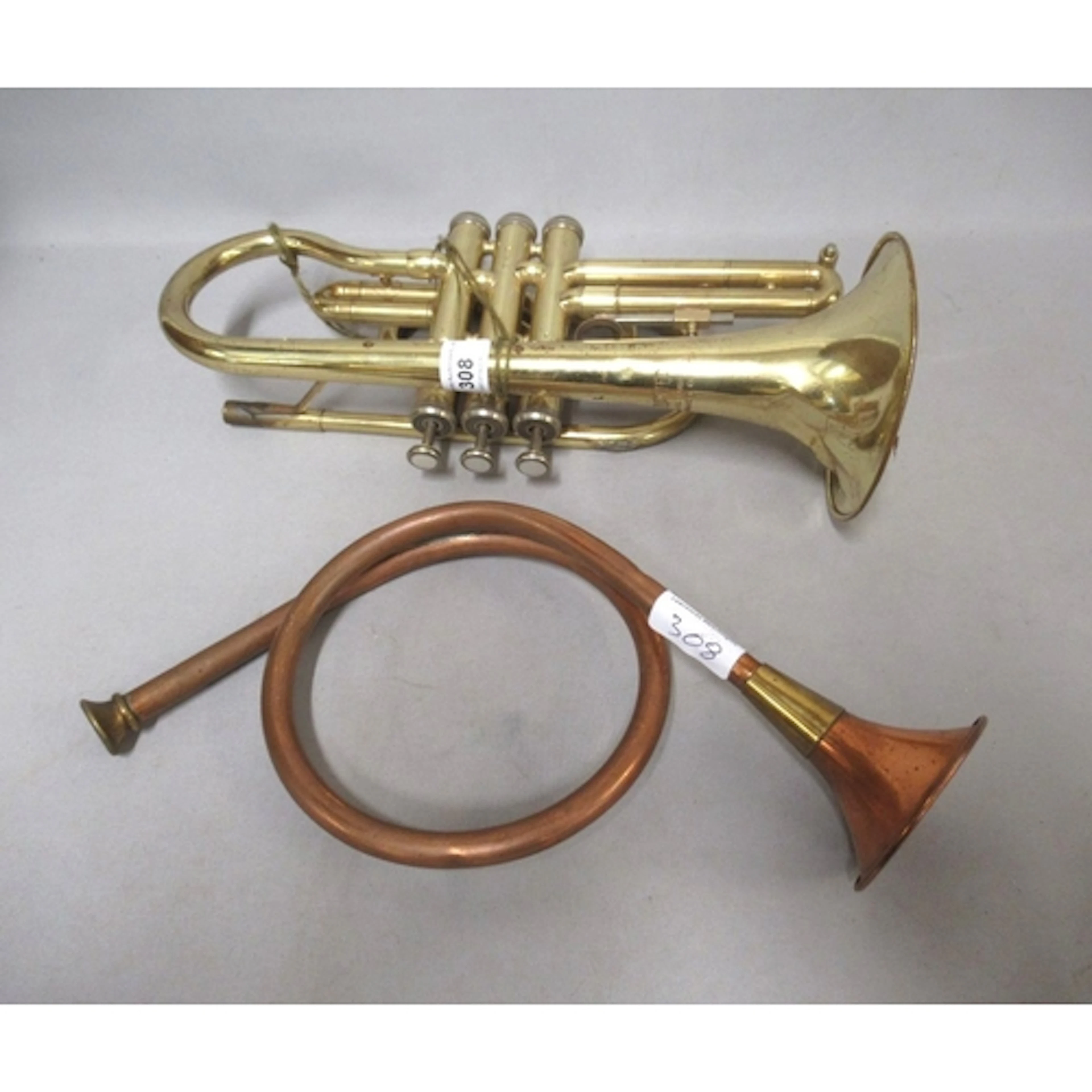 Jupiter K. H. S. Musical Instrument Company trumpet (at faul...