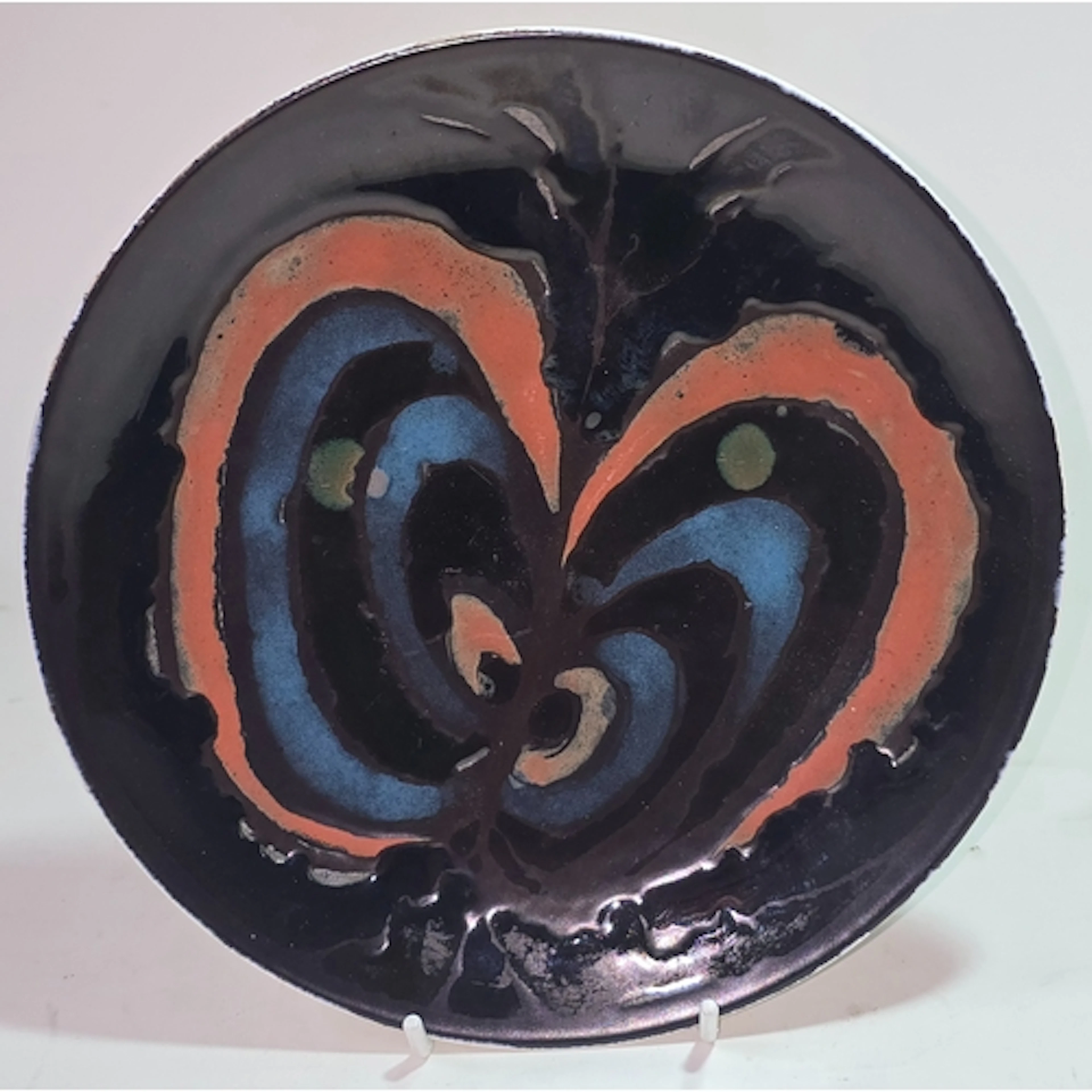 Poole Pottery studio 8" plate. mark no 46,1964-1966, artist ...