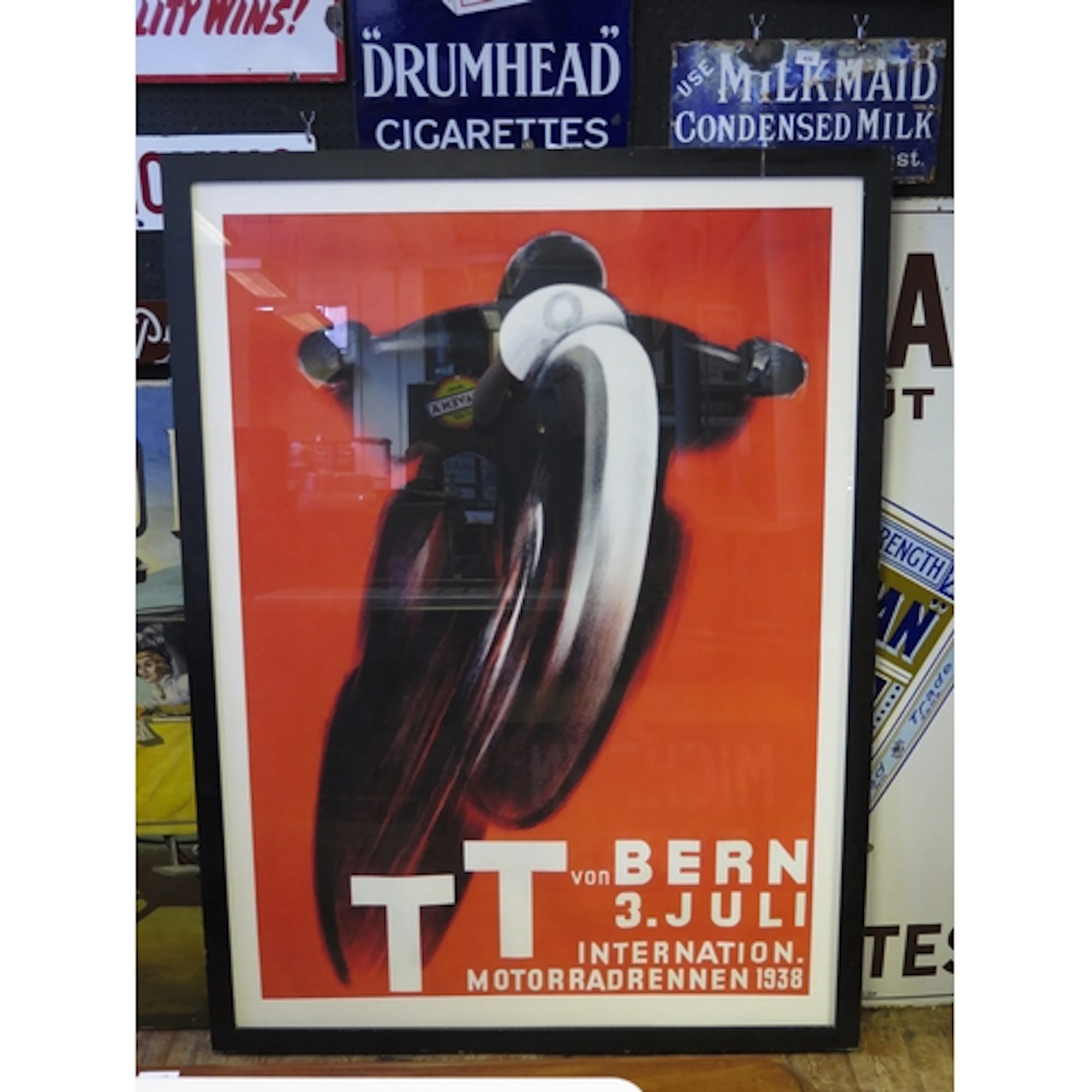 T T Von Berne, Internation Motor Radrennen, 1938, advertisin...