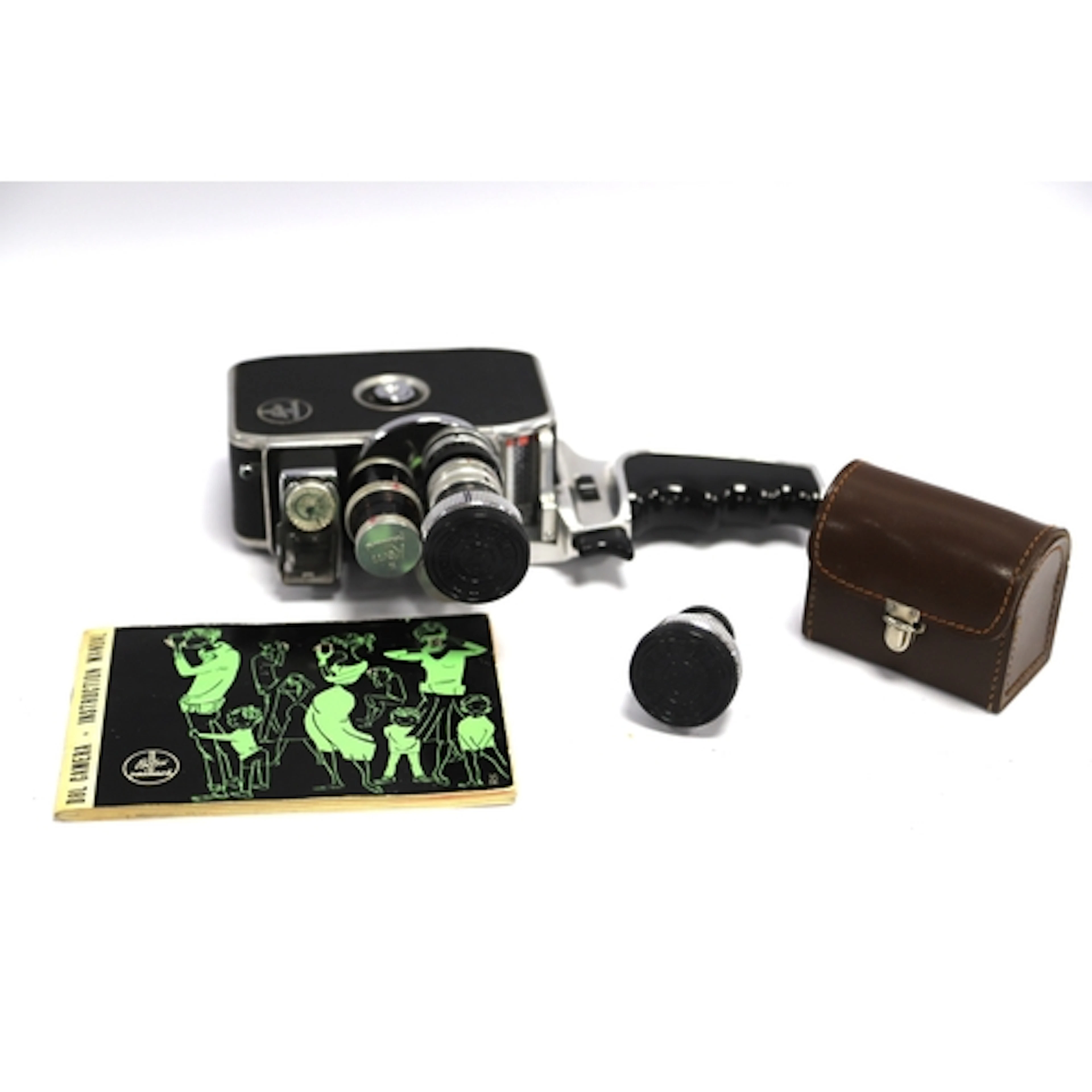 A Bolex Paillard D8L 8mm Cine Film Camera, with a trio of le...