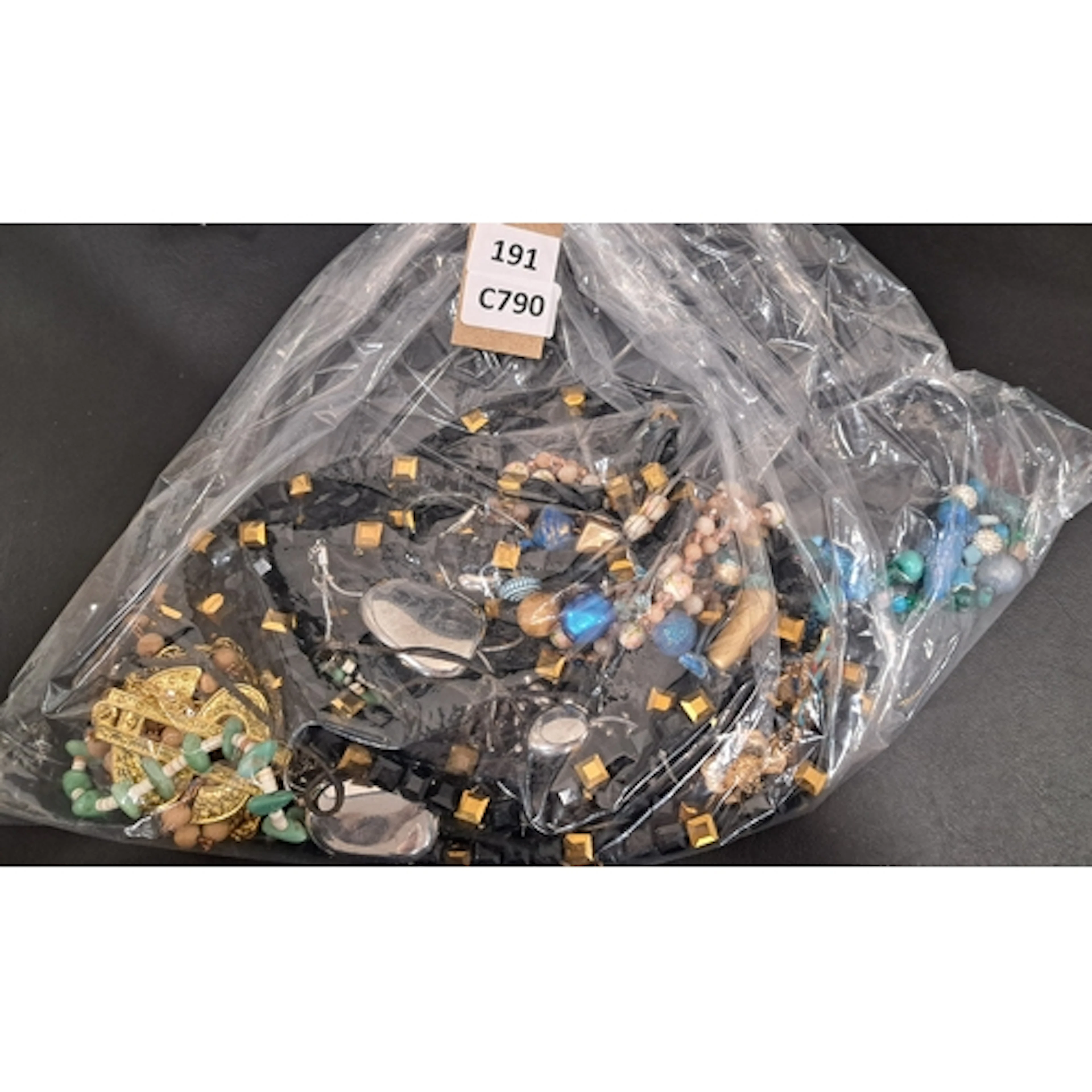 ONE BAG OF COSTUME JEWELLERY