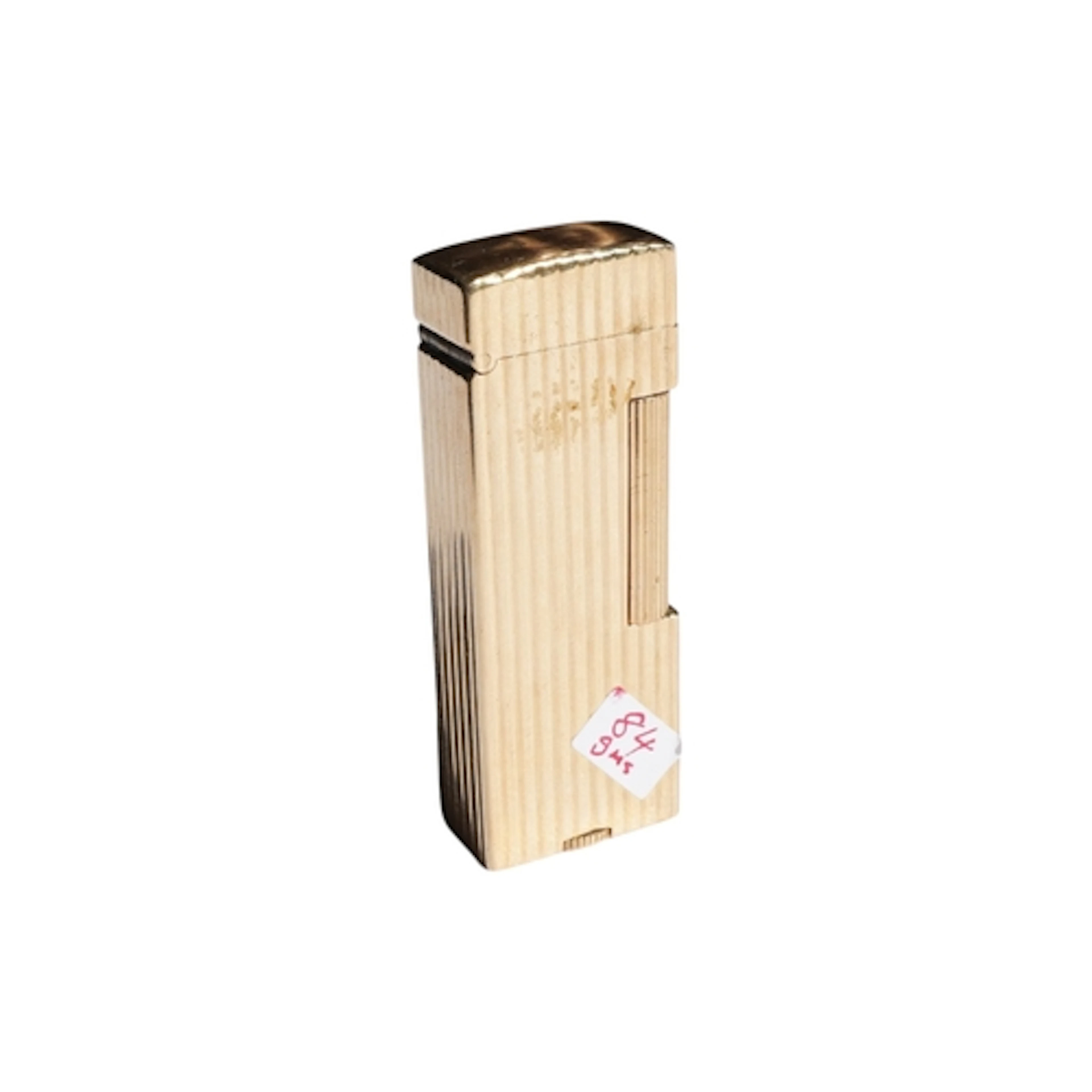A Dunhill vintage fluted 14k gold lighter (approx. 84gms)...