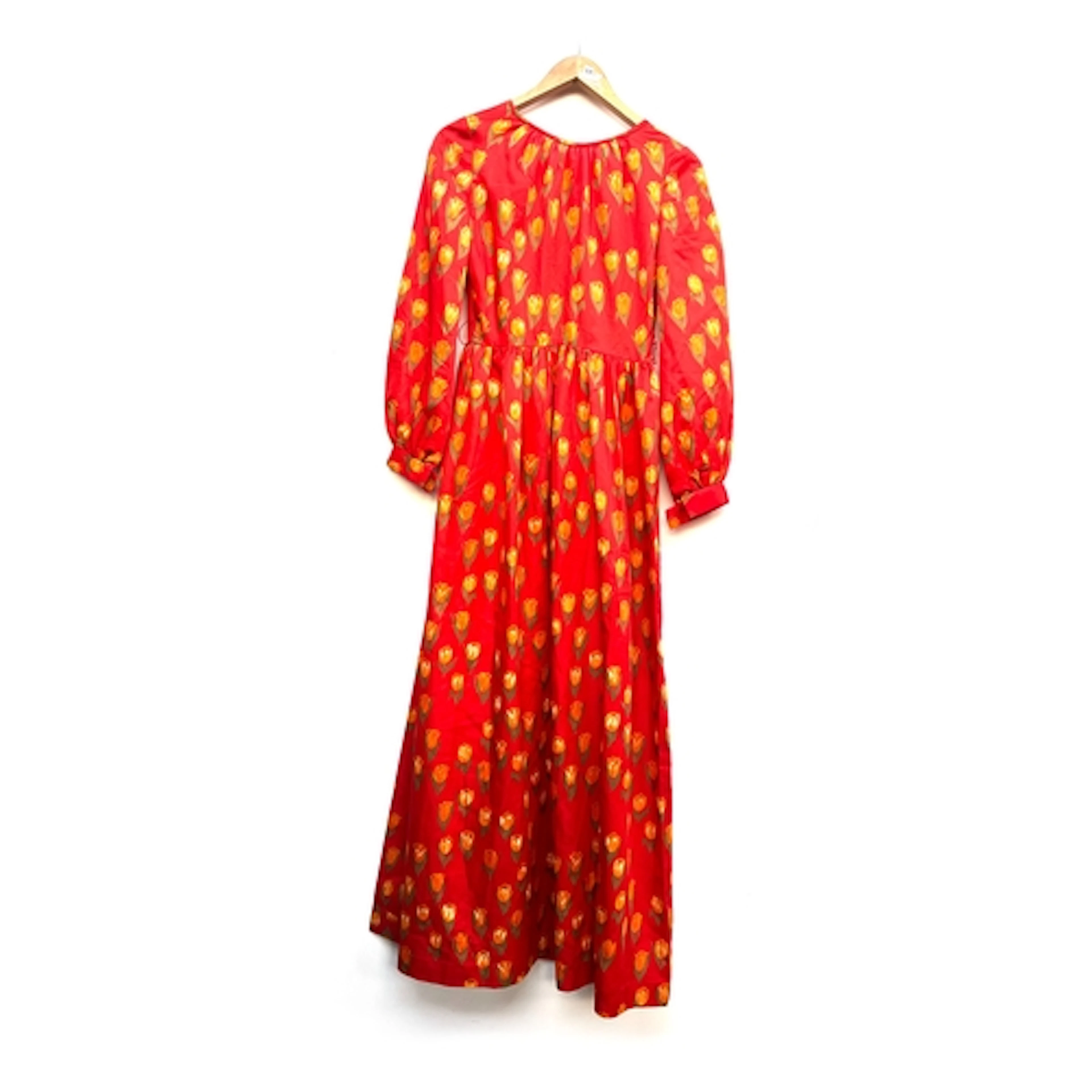A vintage Morty Sussman for Mollie Parnis Boutique, red long...