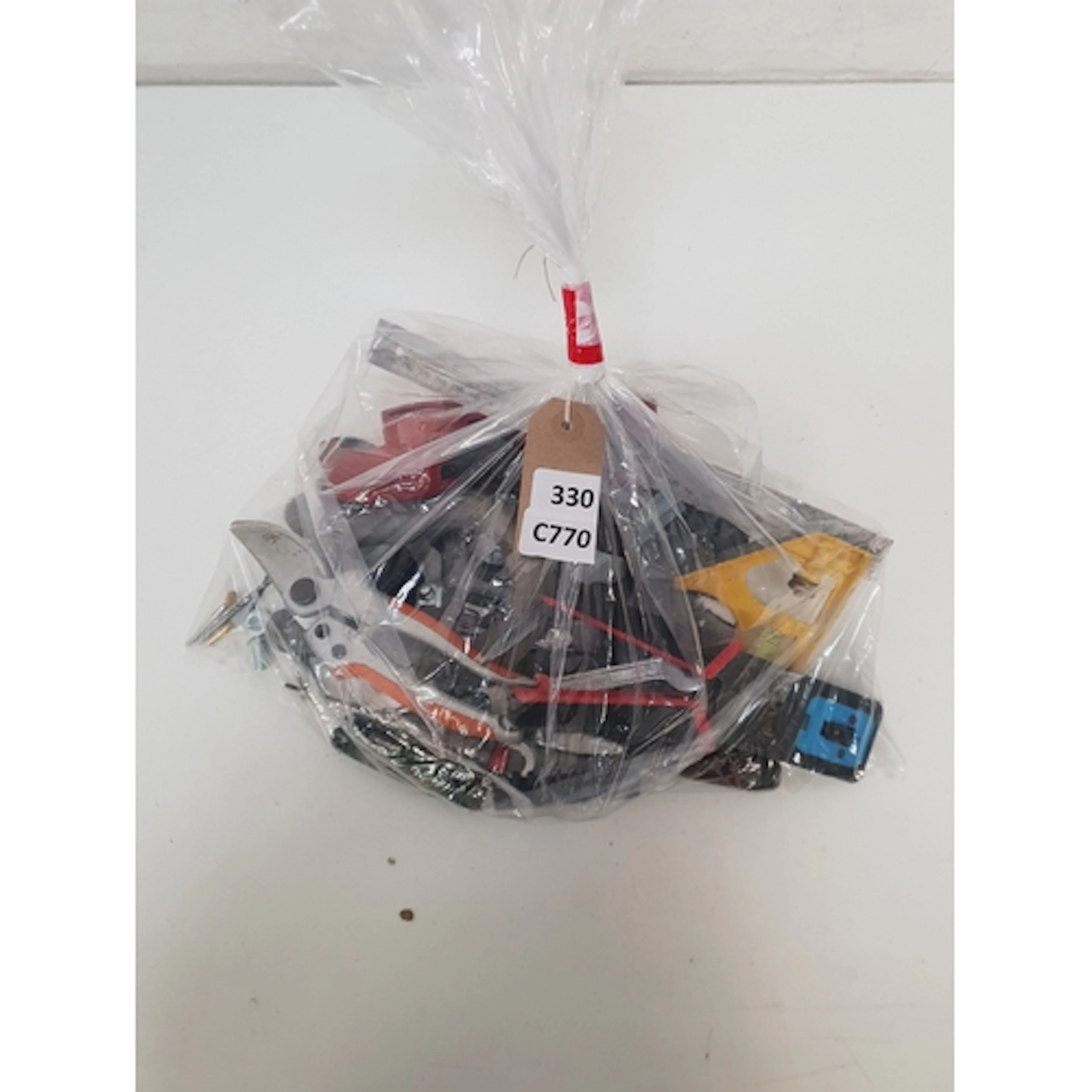 ONE BAG OF MIXED TOOLS including pruners, ratchets etc