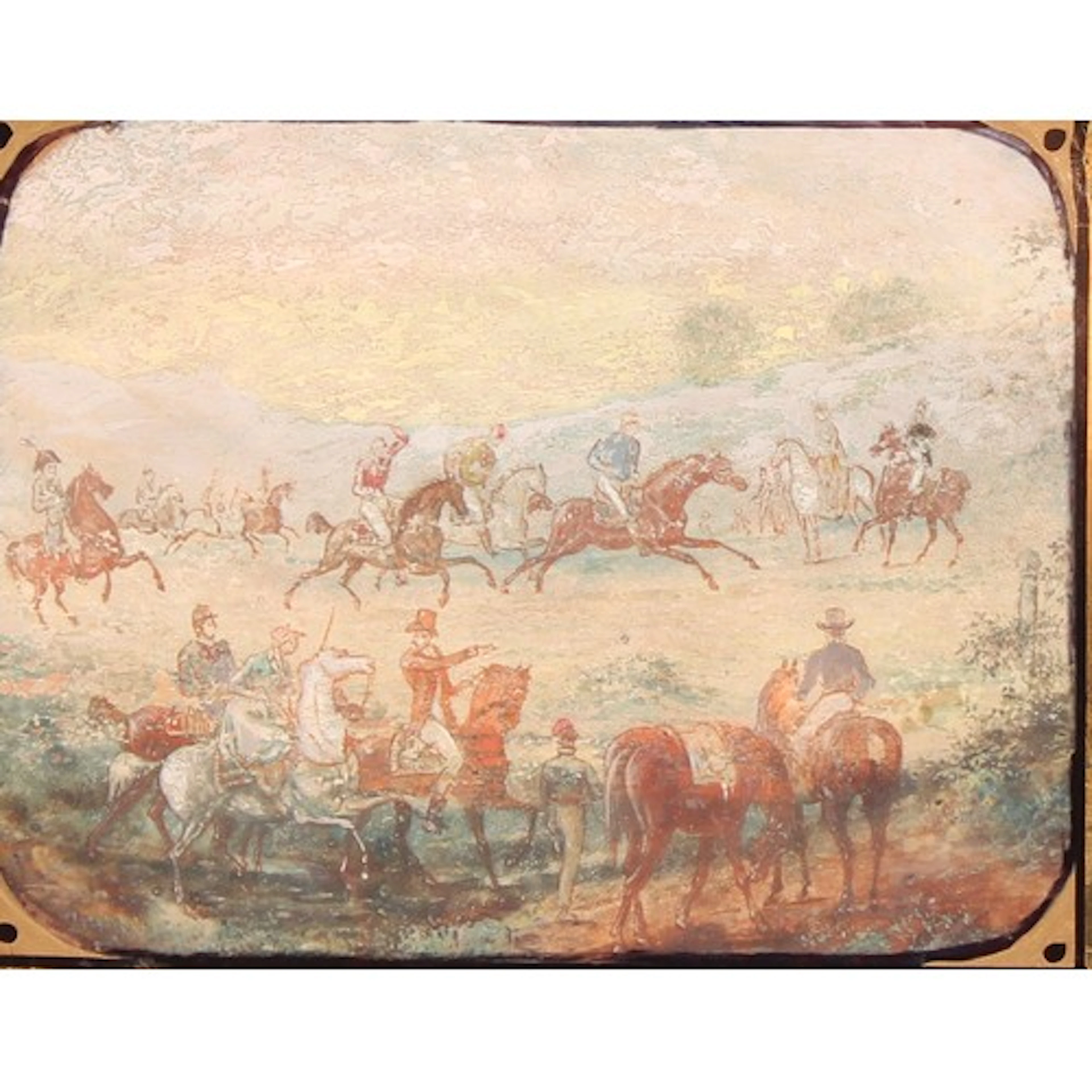 Horse Racing - British School (19th century) Derby Day uns...