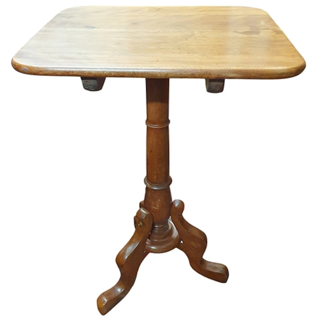A 19th Century Mahogany tripod Table with rectangular top. 4...