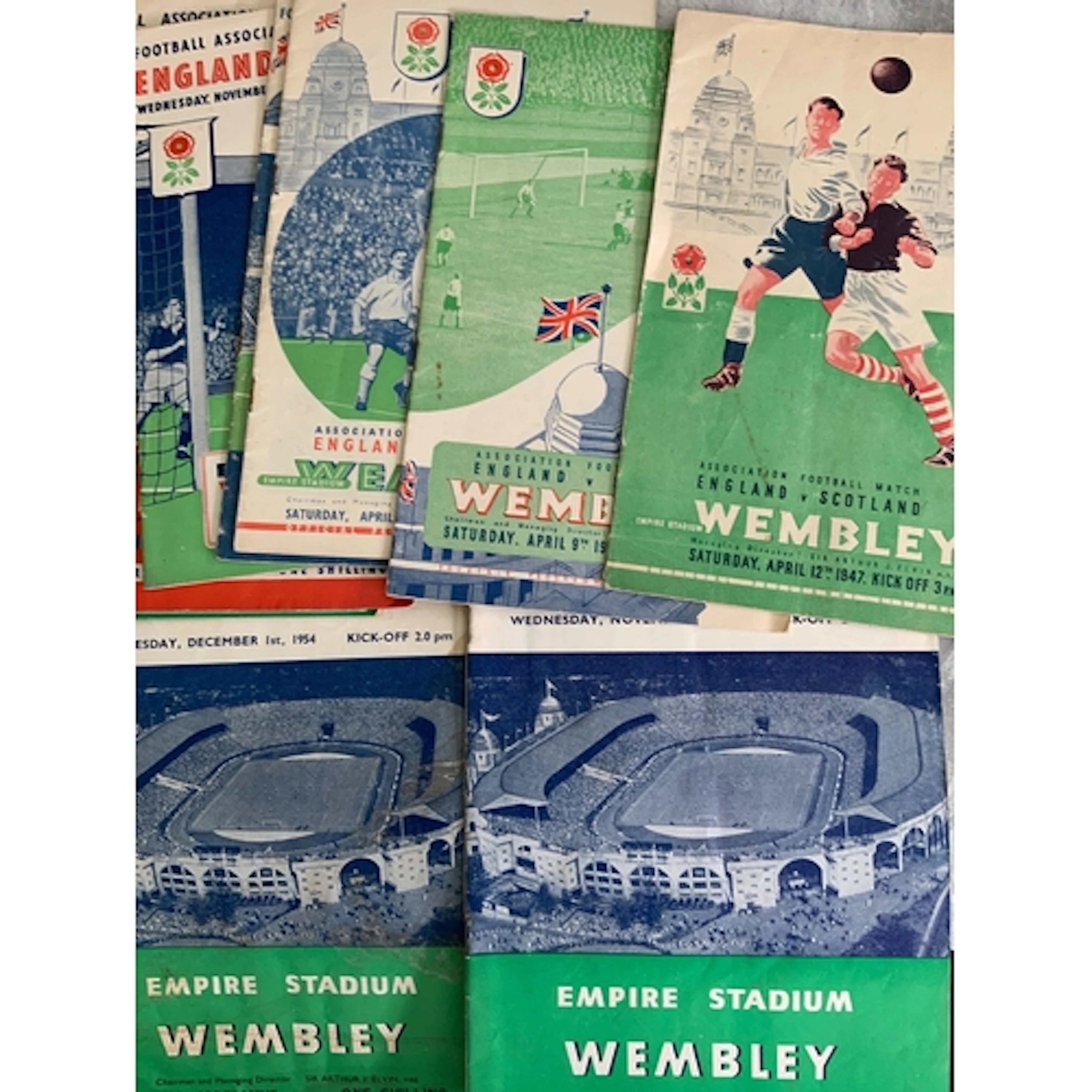 England International Home Football Programmes: Believed to ...